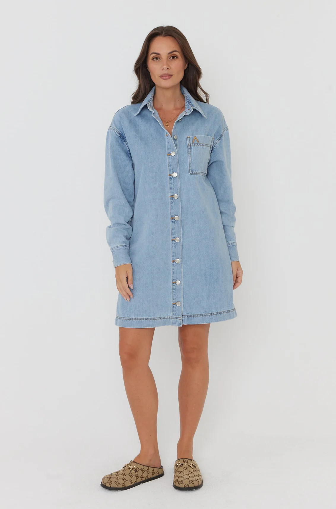 IGLUM Mini Dress Light Blue Wash - Image 6