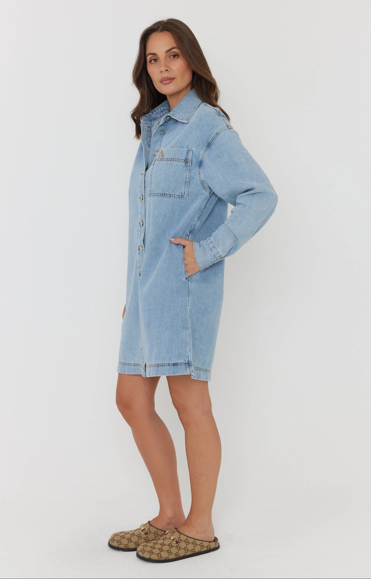 IGLUM Mini Dress Light Blue Wash - Image 9