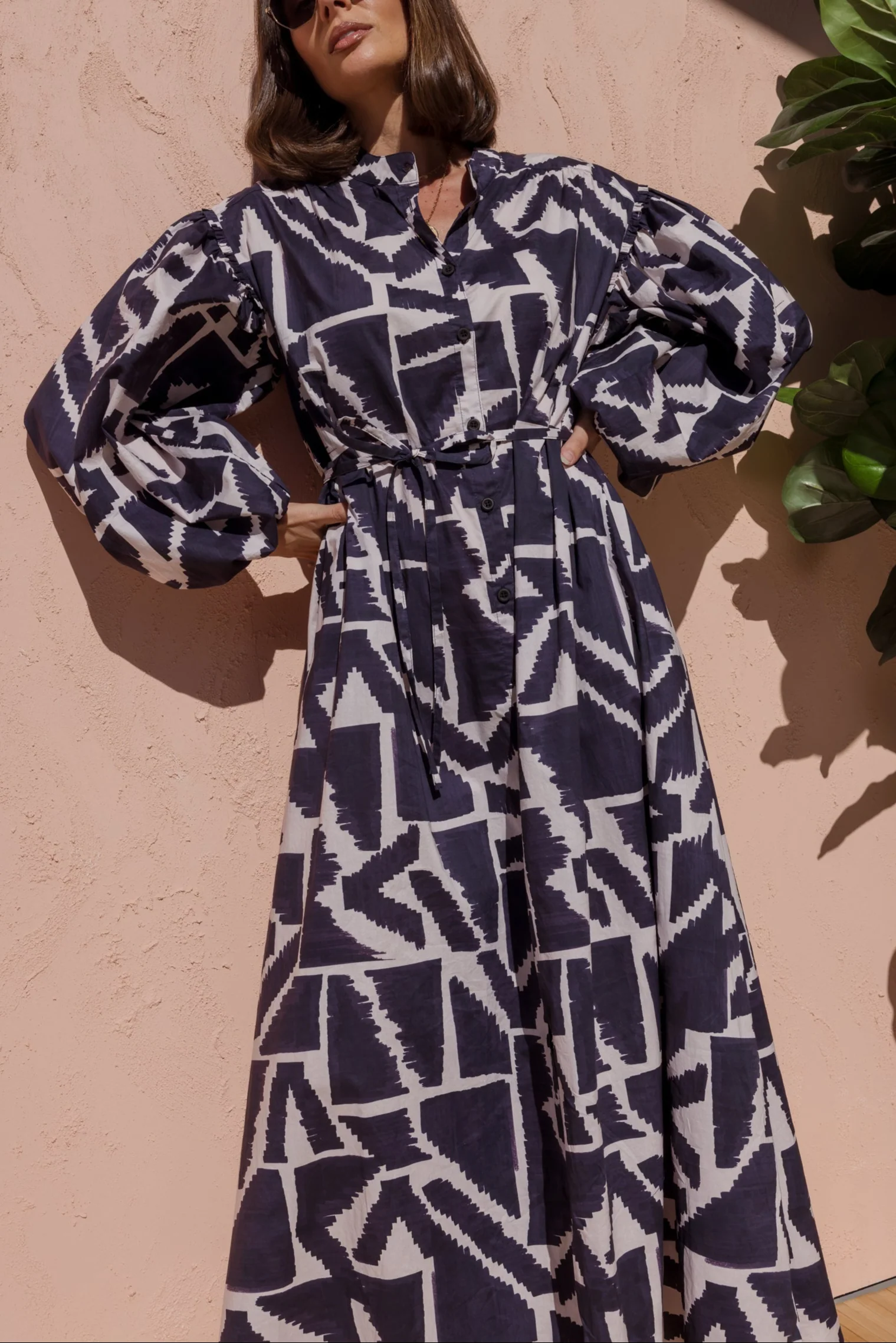 JACK Dress Navy Geo Print - Image 4