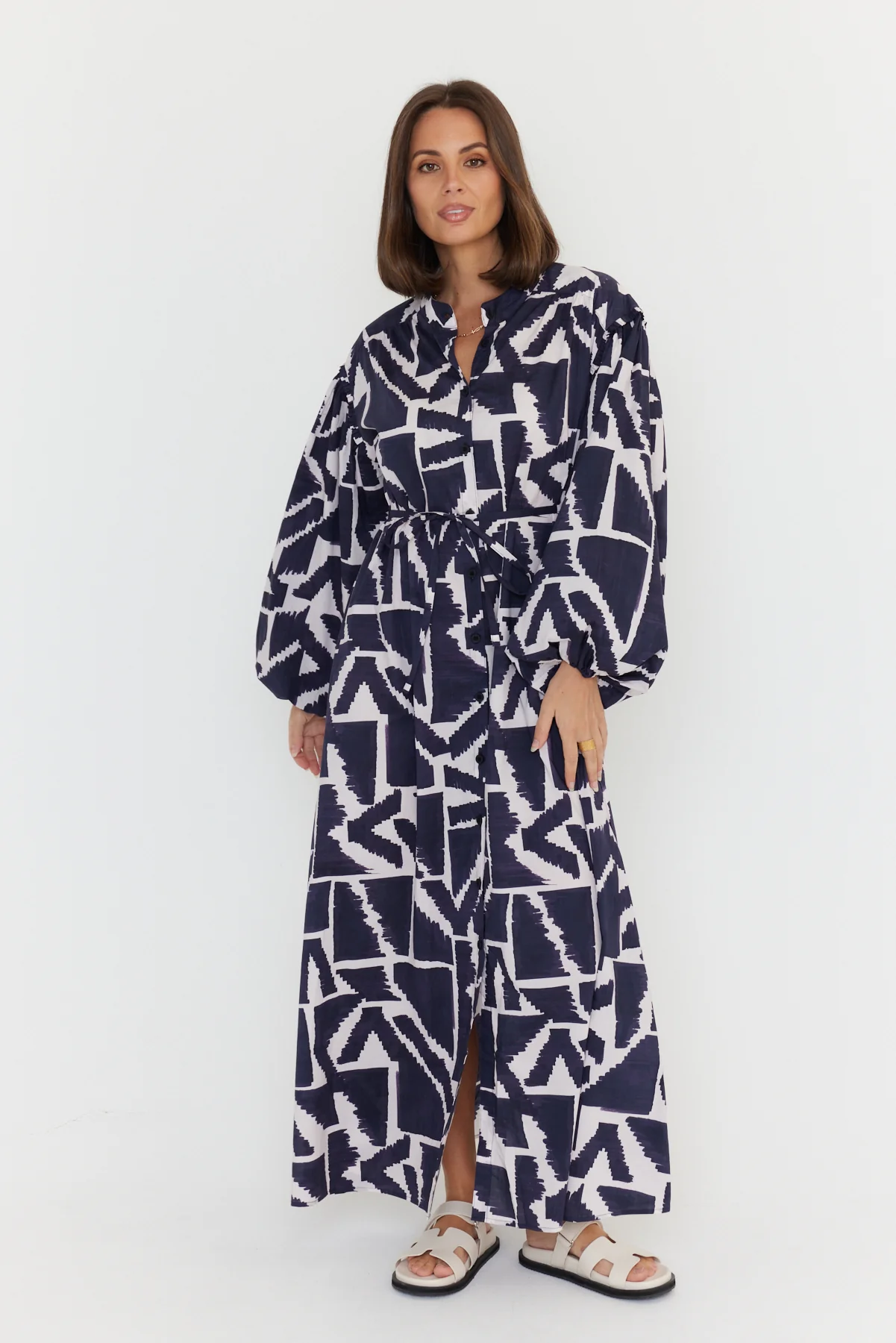 JACK Dress Navy Geo Print - Image 6