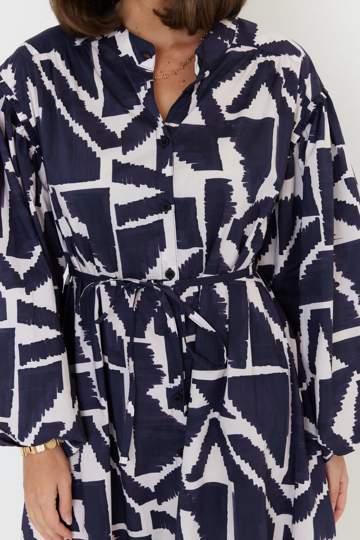 JACK Dress Navy Geo Print - Image 8