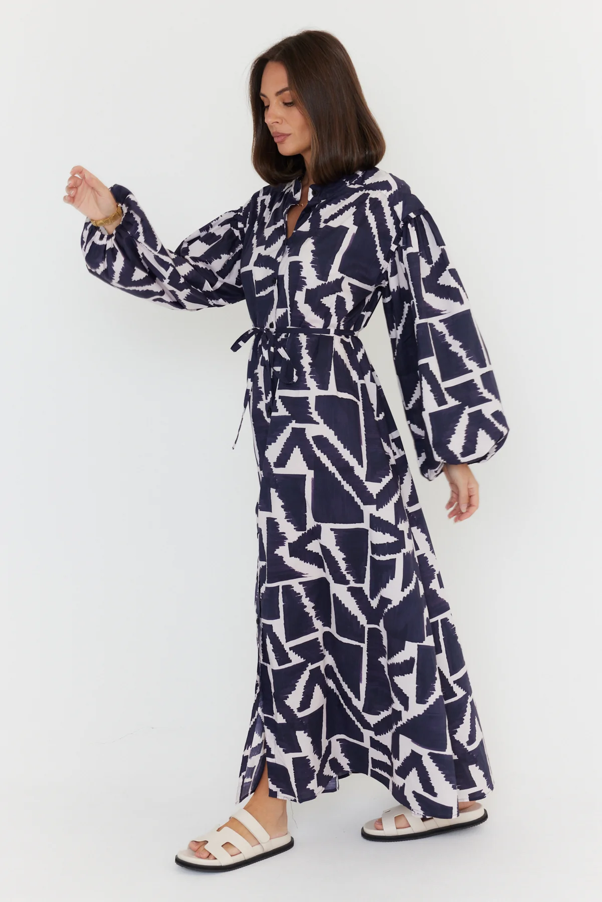 JACK Dress Navy Geo Print - Image 9