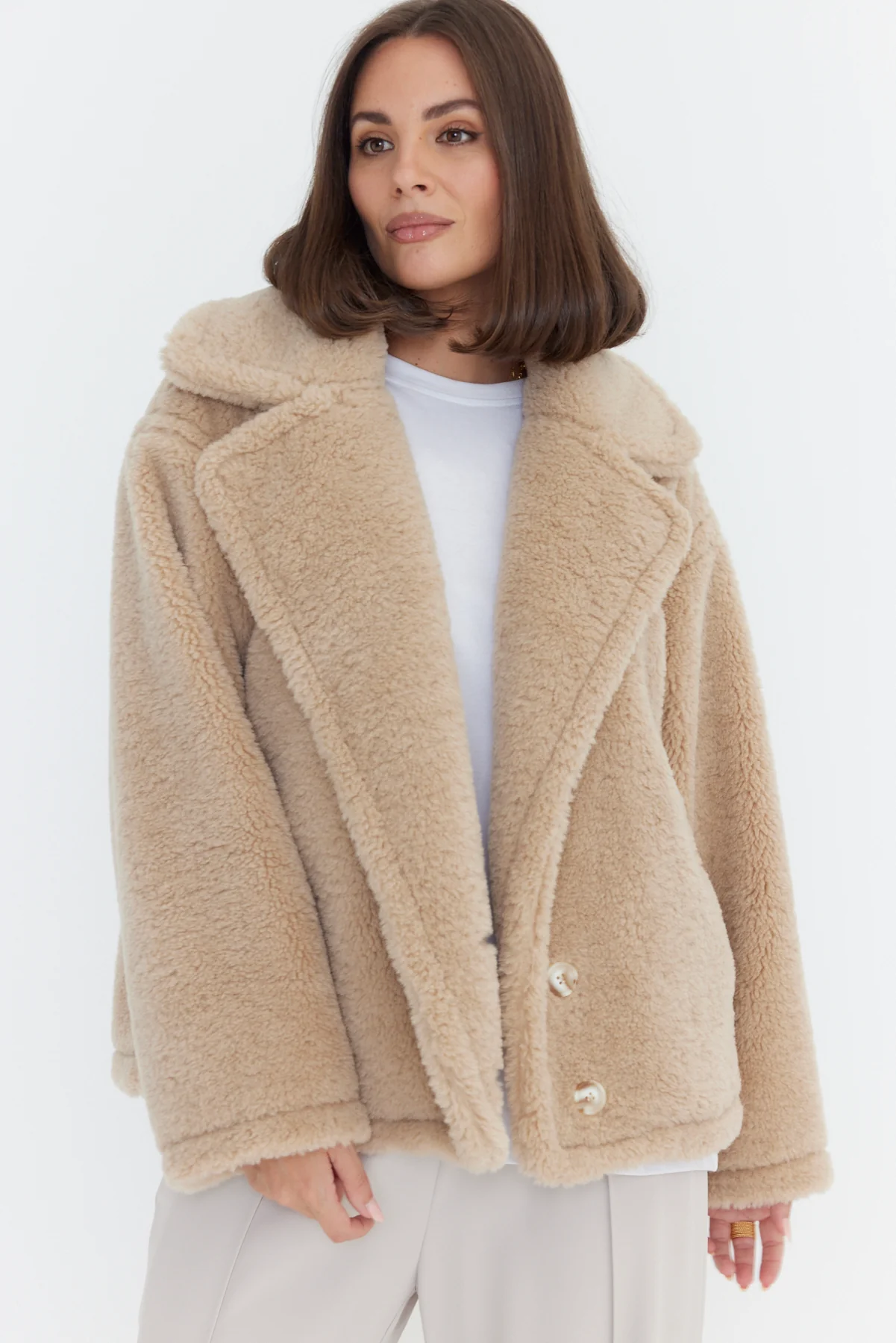 JETTY Faux Jacket Beige - Image 10