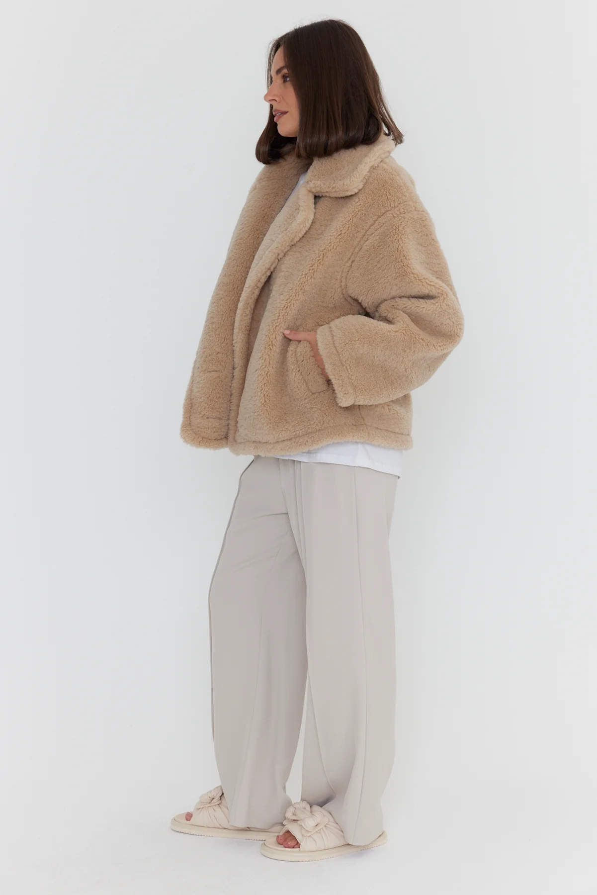 JETTY Faux Jacket Beige - Image 11