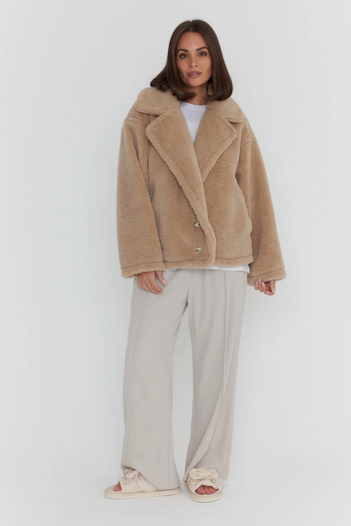 JETTY Faux Jacket Beige - Image 13