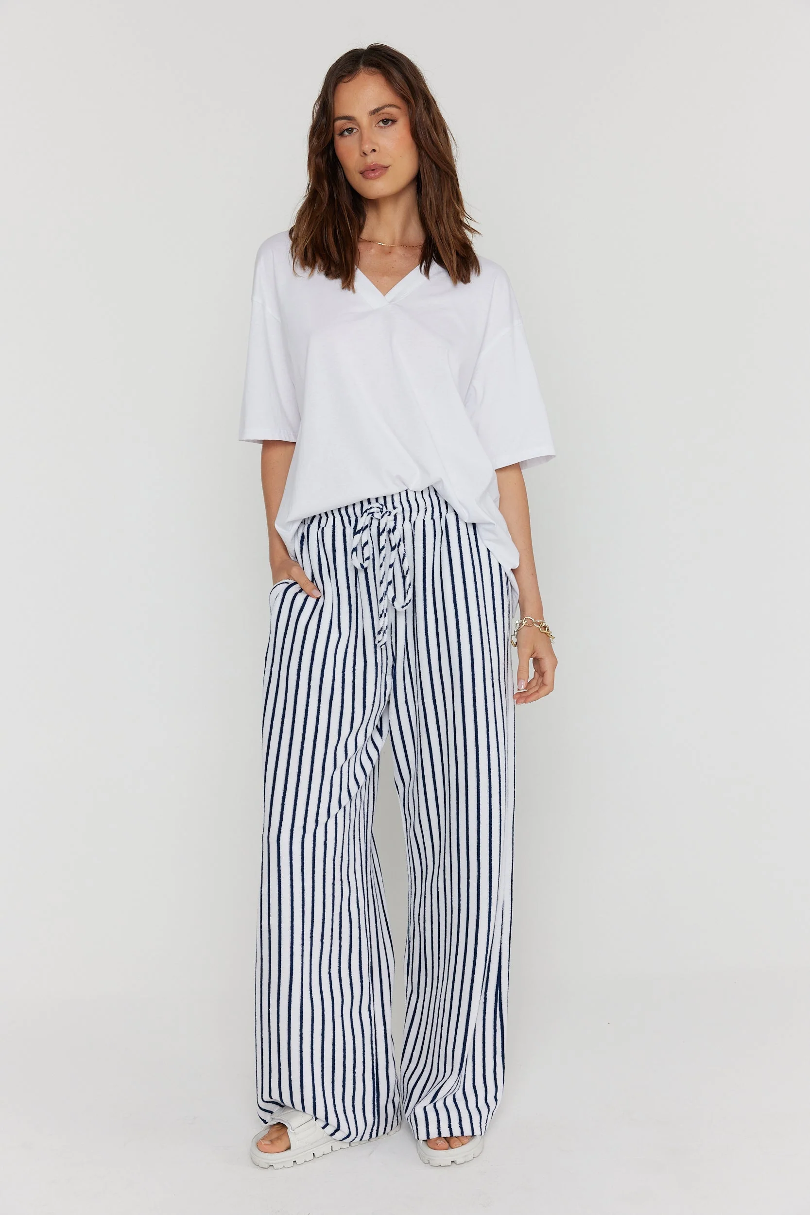 JOJO Pants Navy Stripe - Image 8