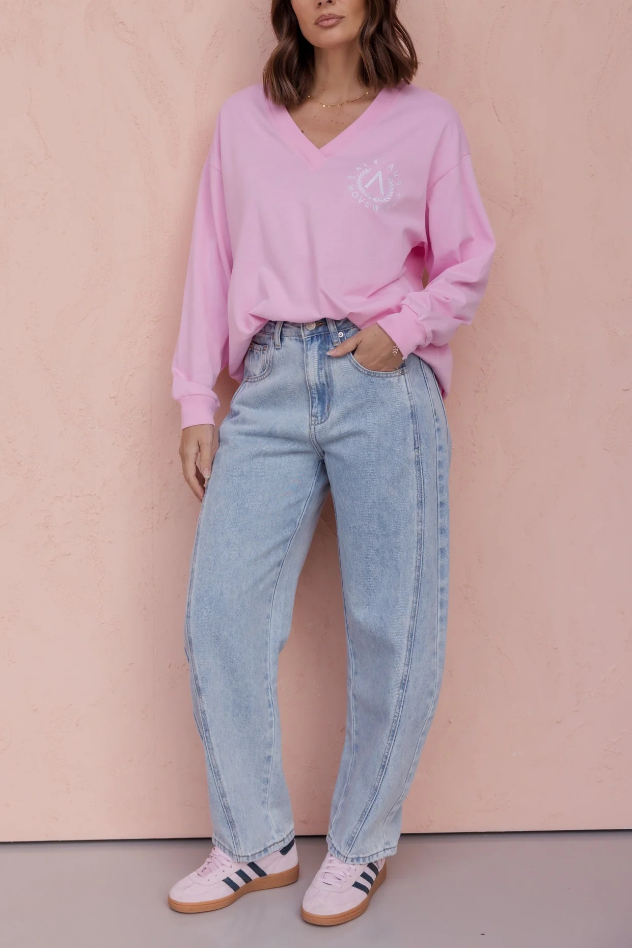 JOSSY Long Sleeve Top Pink - Image 4