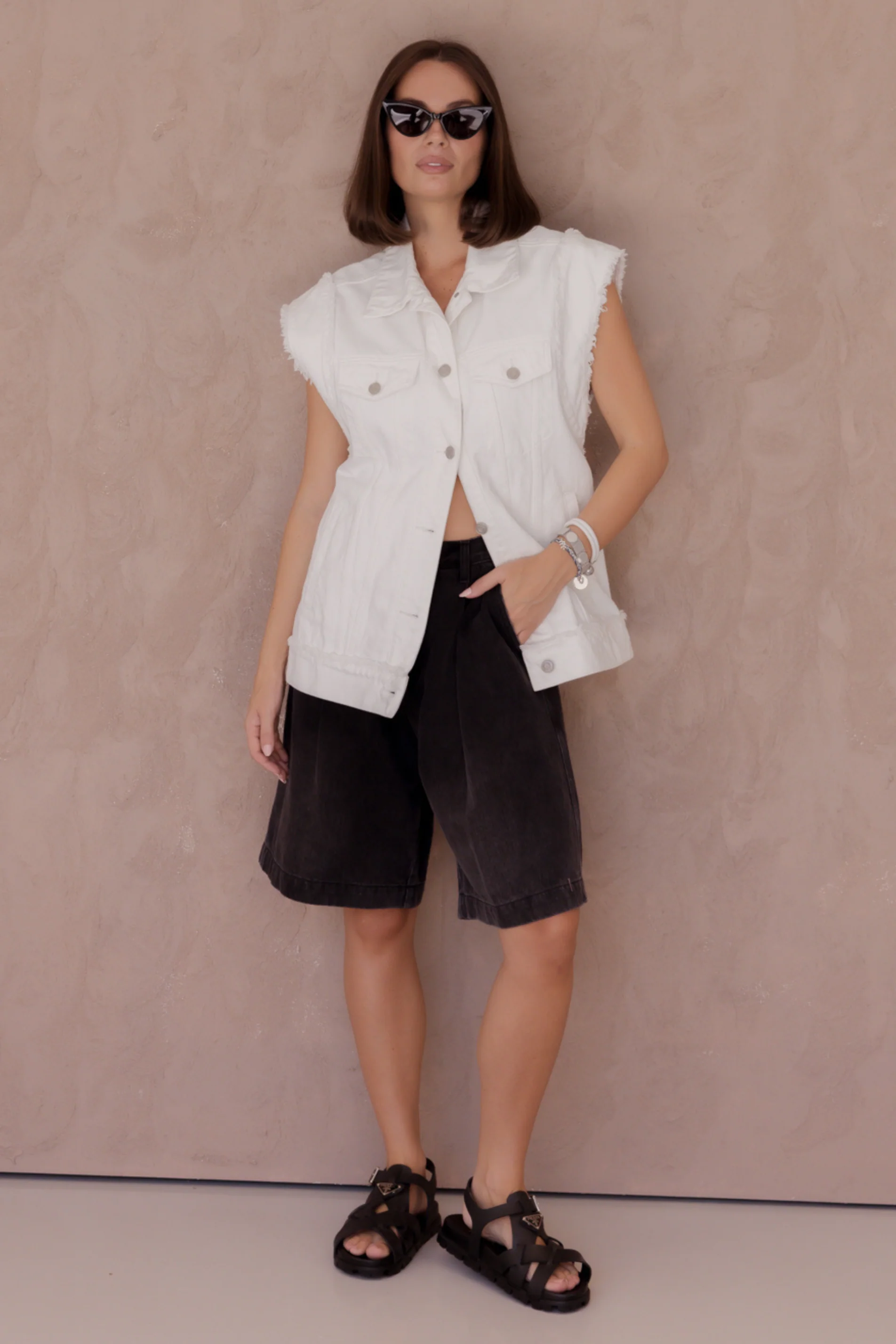 KOZET Vest White Denim - Image 4