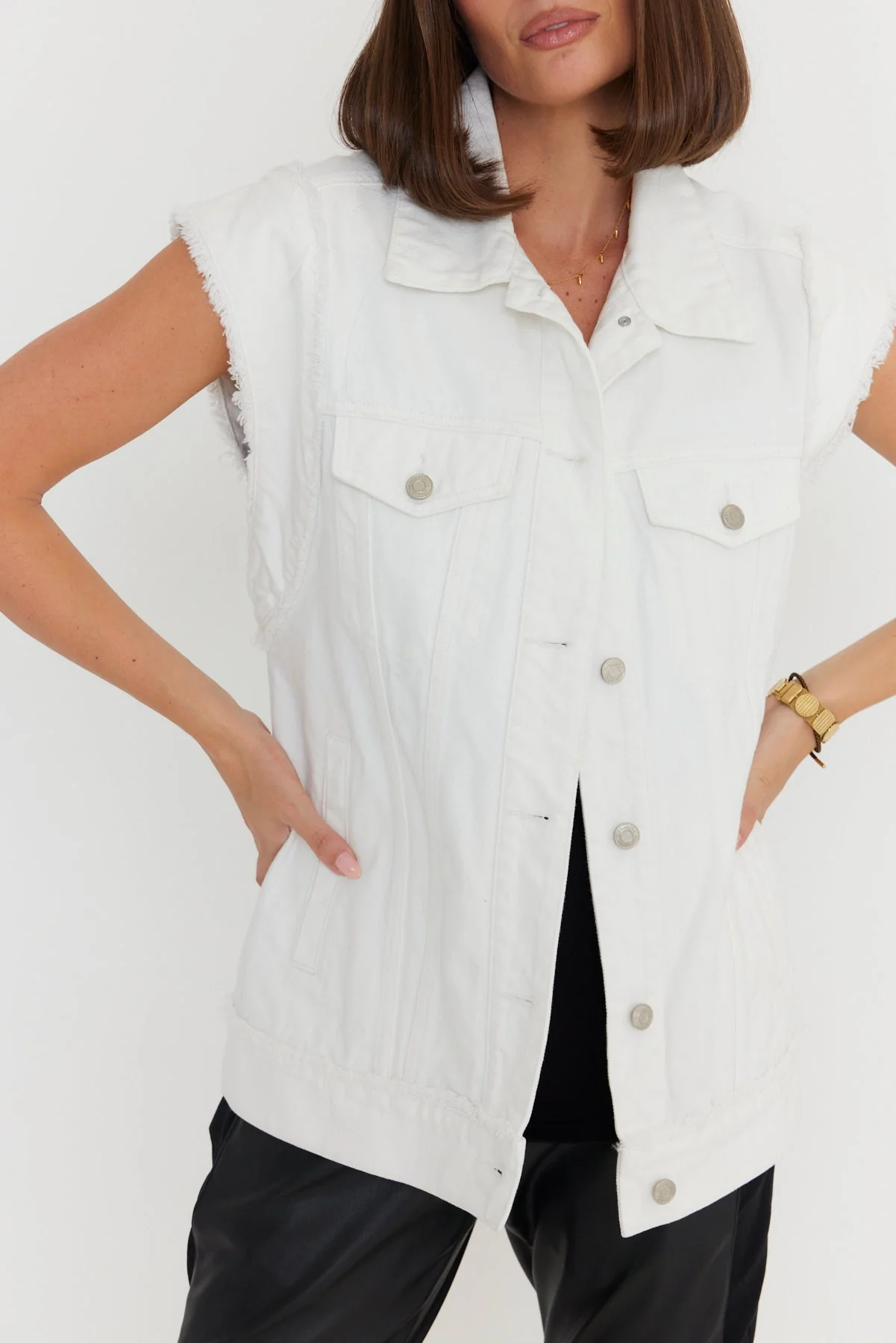 KOZET Vest White Denim - Image 6