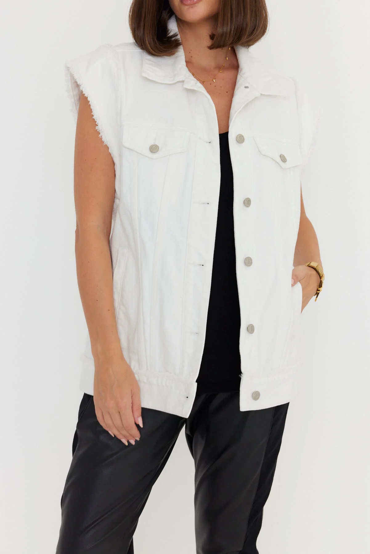 KOZET Vest White Denim - Image 8