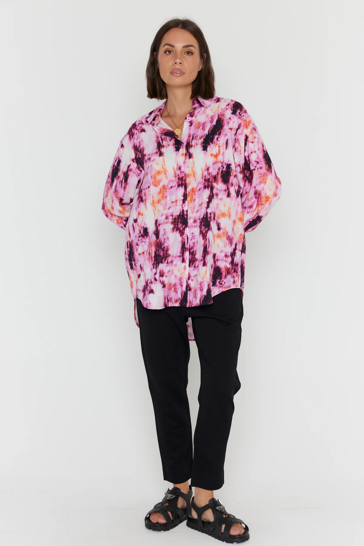 KRISTOS Shirt Pink Textured Print - Image 10