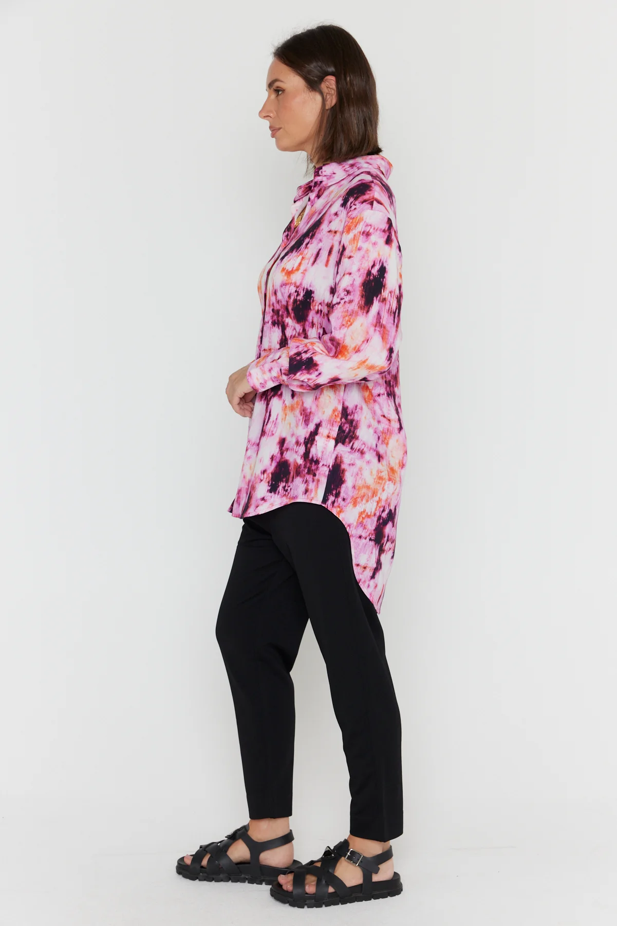 KRISTOS Shirt Pink Textured Print - Image 13