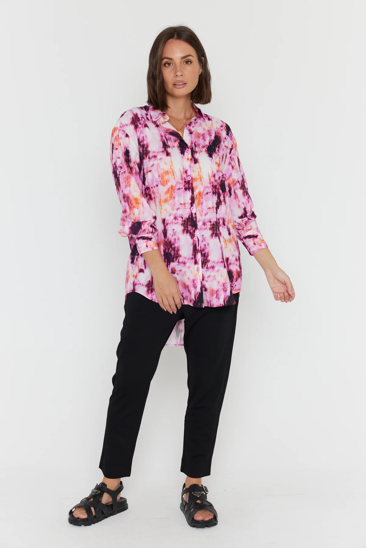 KRISTOS Shirt Pink Textured Print - Image 8