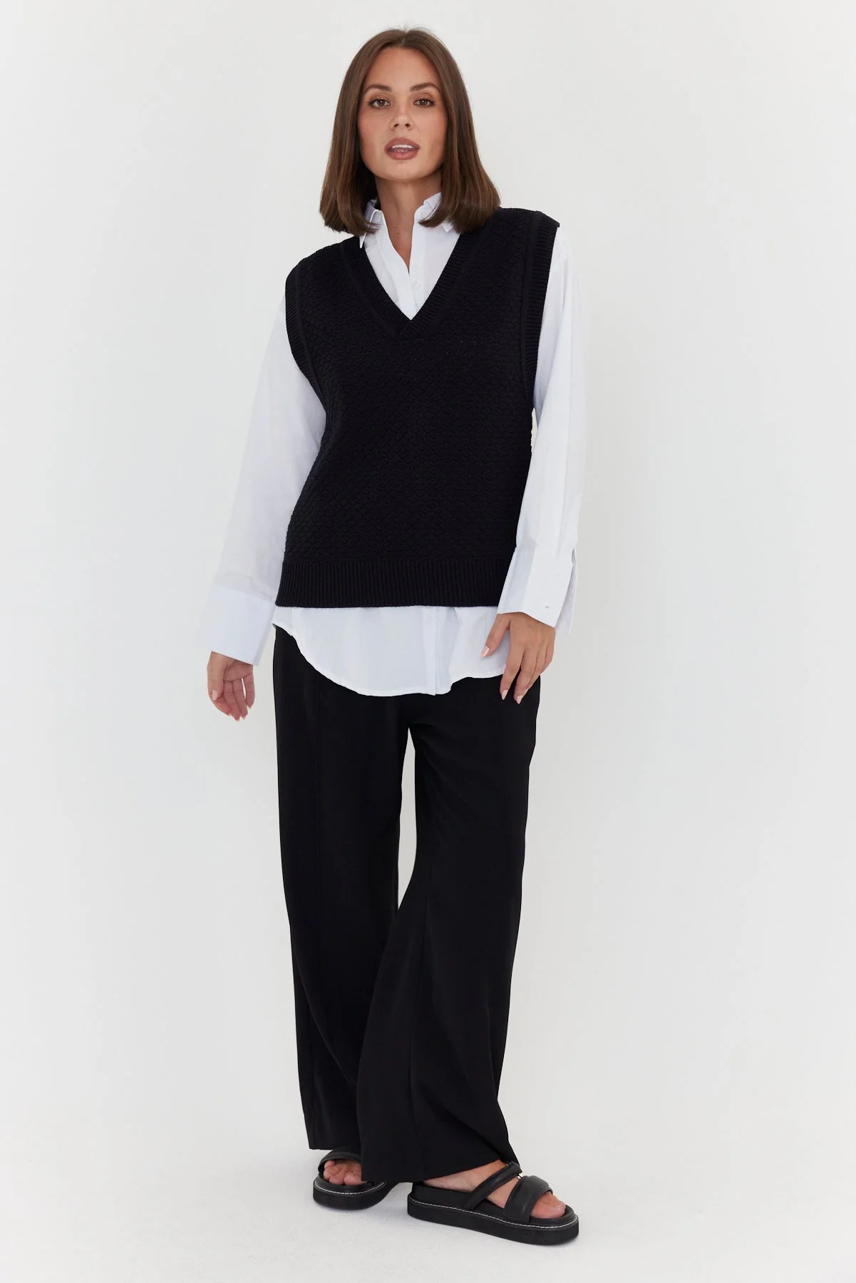 LULA Knit Vest Black - Image 6