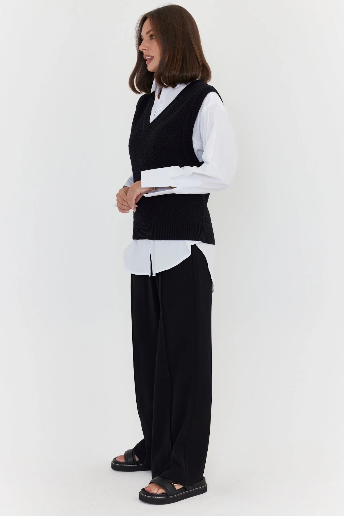 LULA Knit Vest Black - Image 8