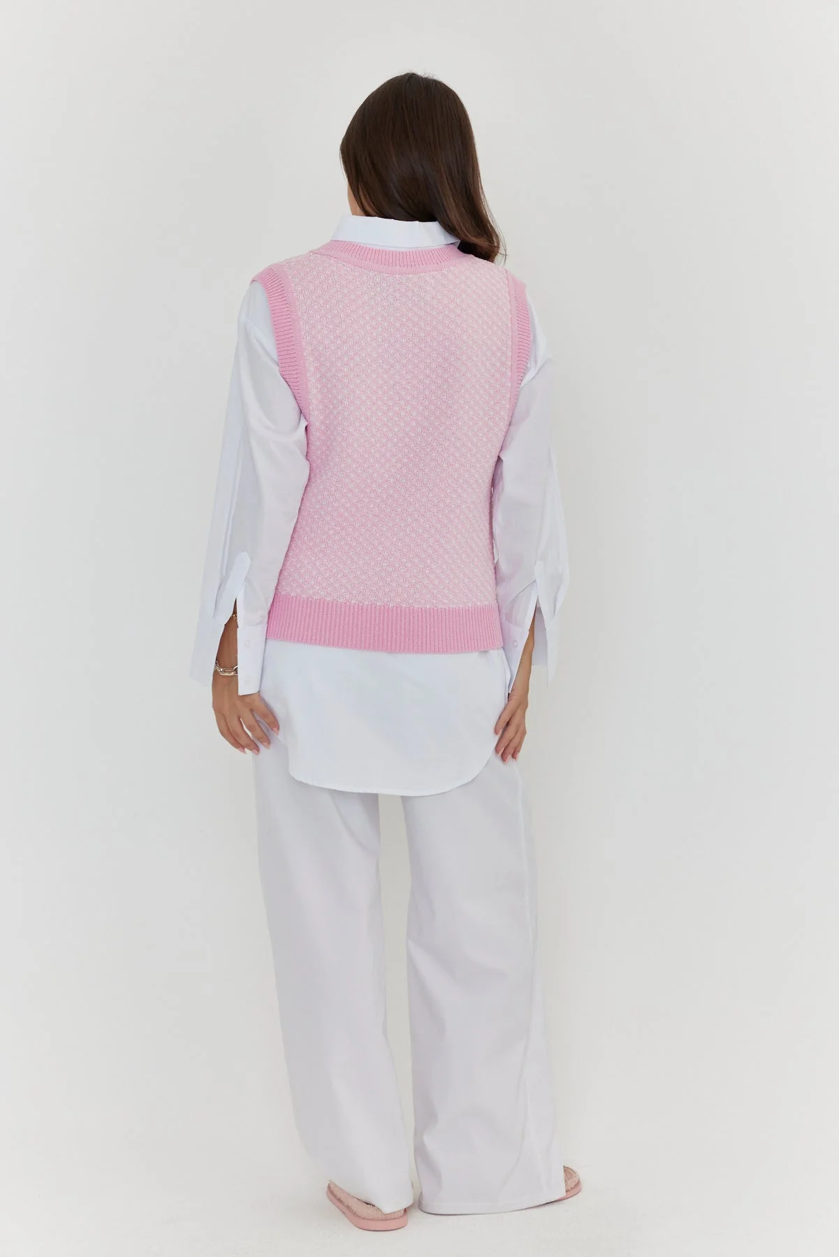 LULA Knit Vest Pink - Image 10