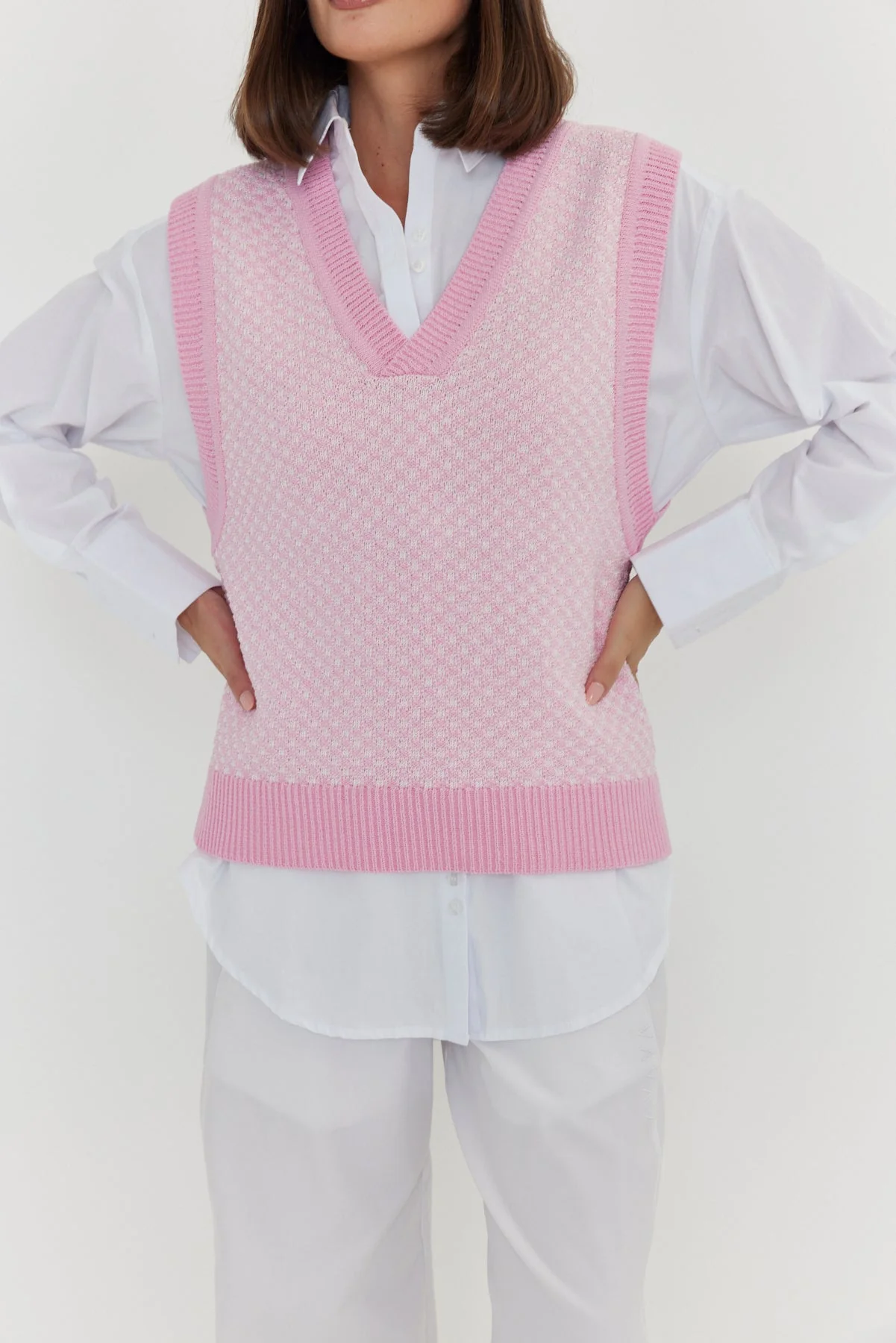 LULA Knit Vest Pink - Image 8