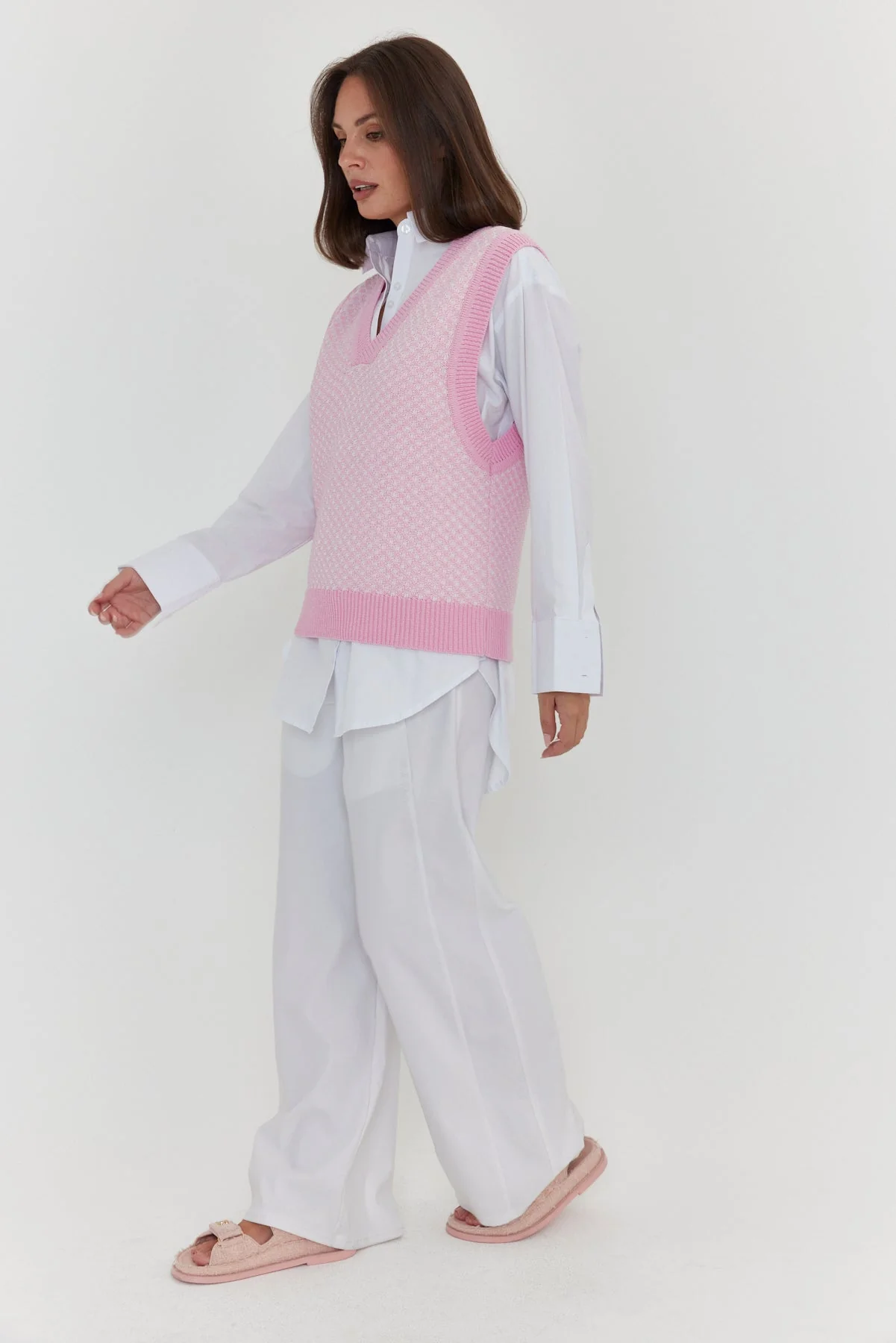 LULA Knit Vest Pink - Image 9