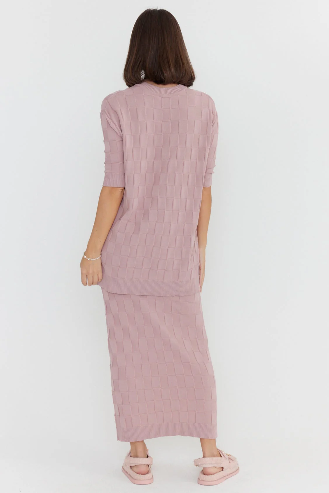 LUX V Knit Top Dusty Pink - Image 11