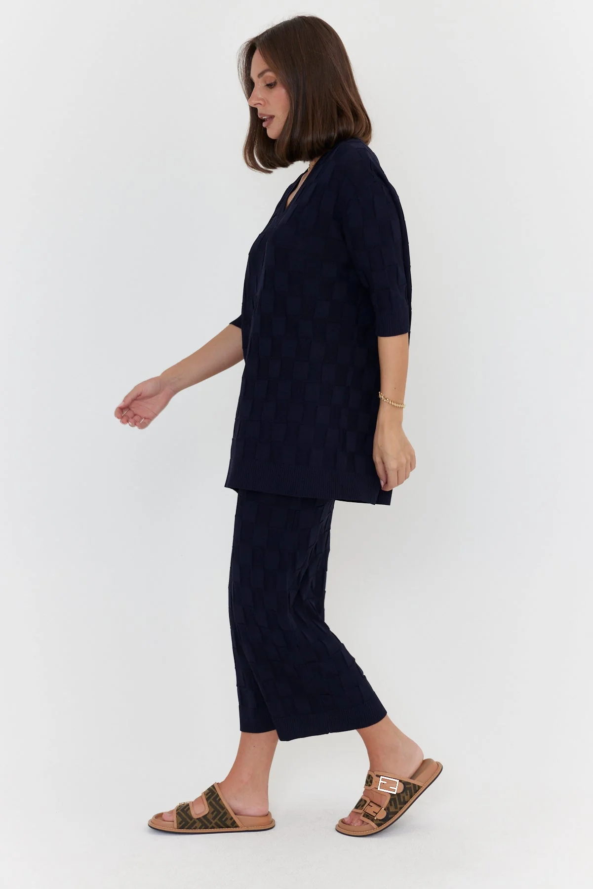 LUX V Knit Top Navy - Image 11