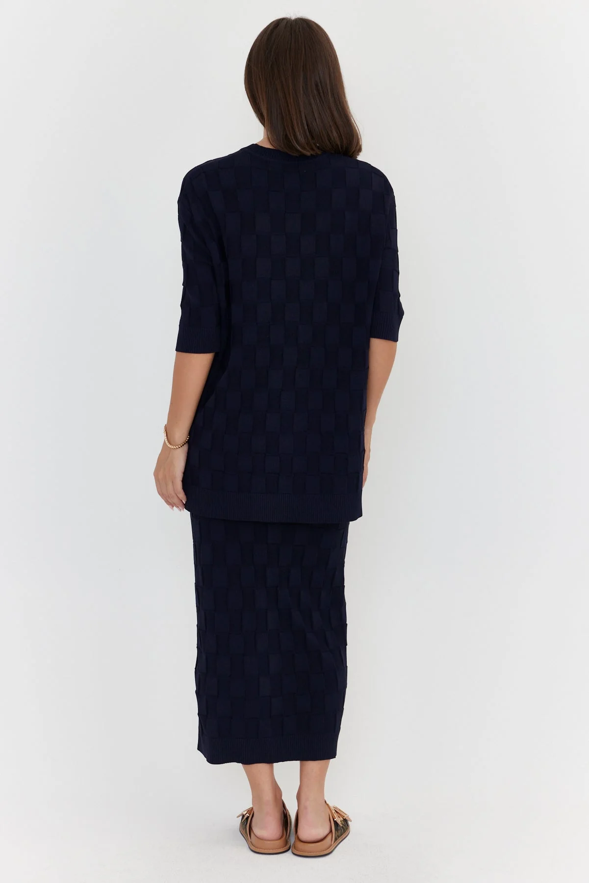 LUX V Knit Top Navy - Image 12