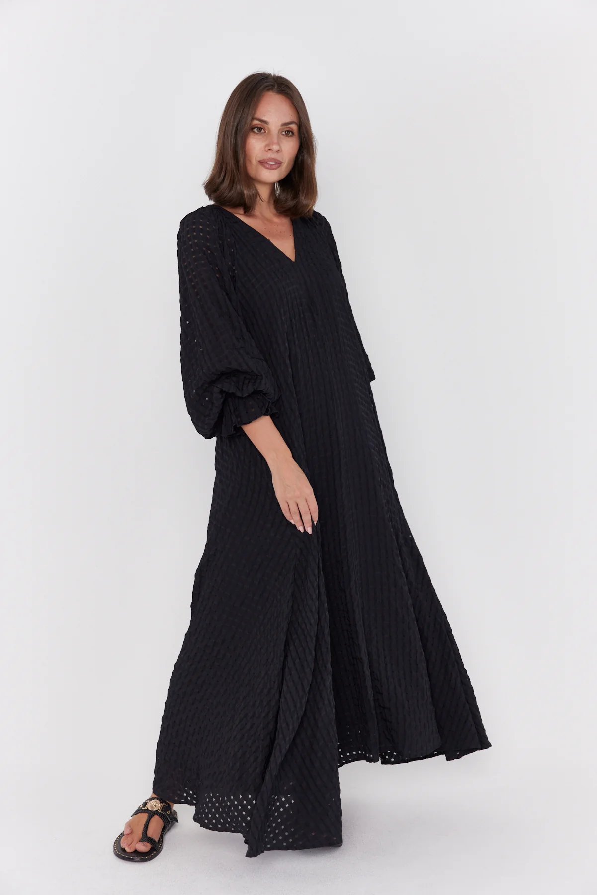 MADERO Dress Chequer Black - Image 6