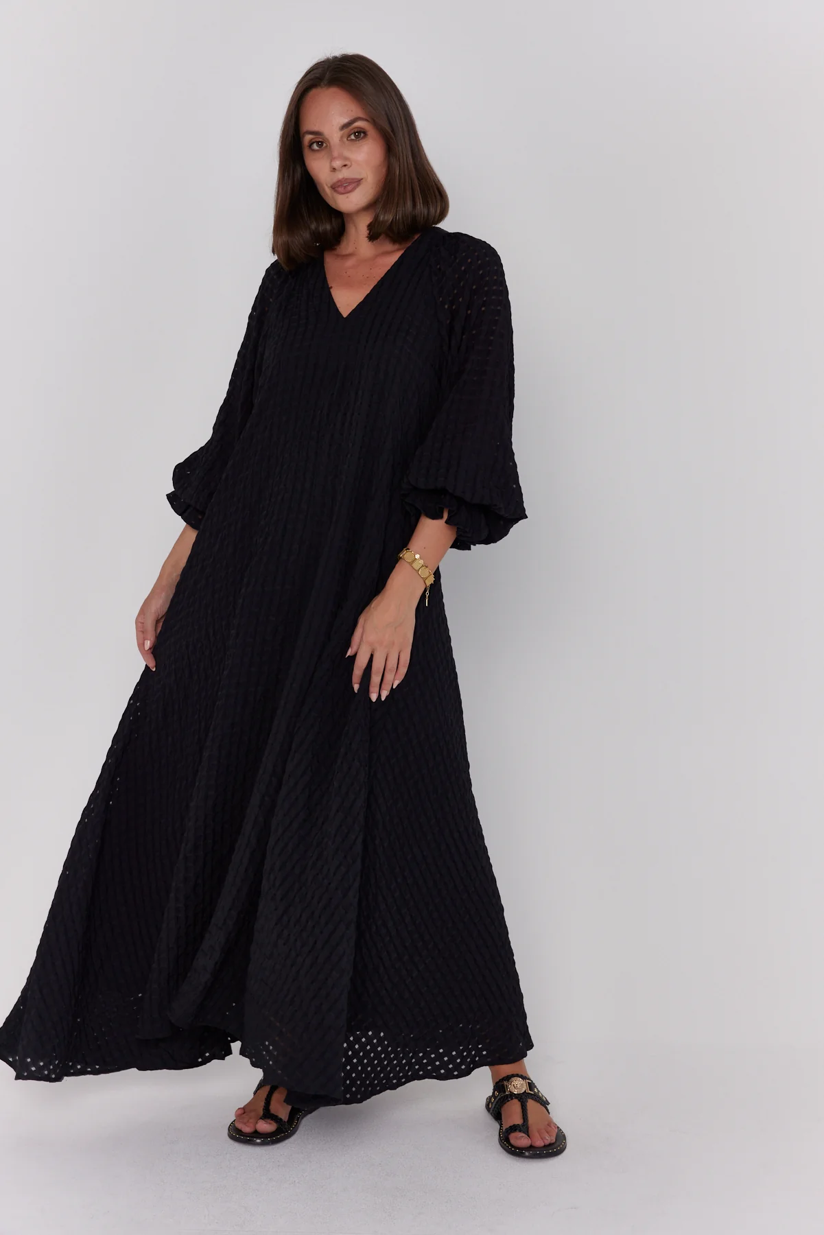 MADERO Dress Chequer Black - Image 9