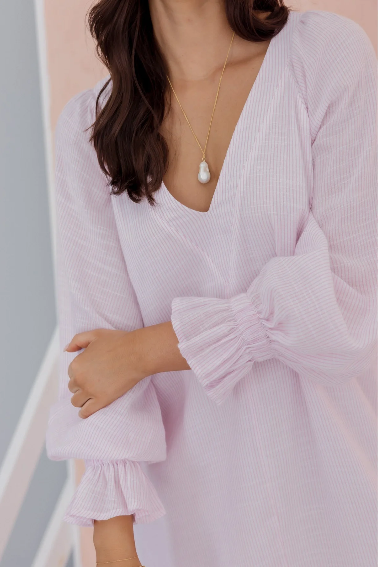 MADERO Dress Pink Stripe - Image 5