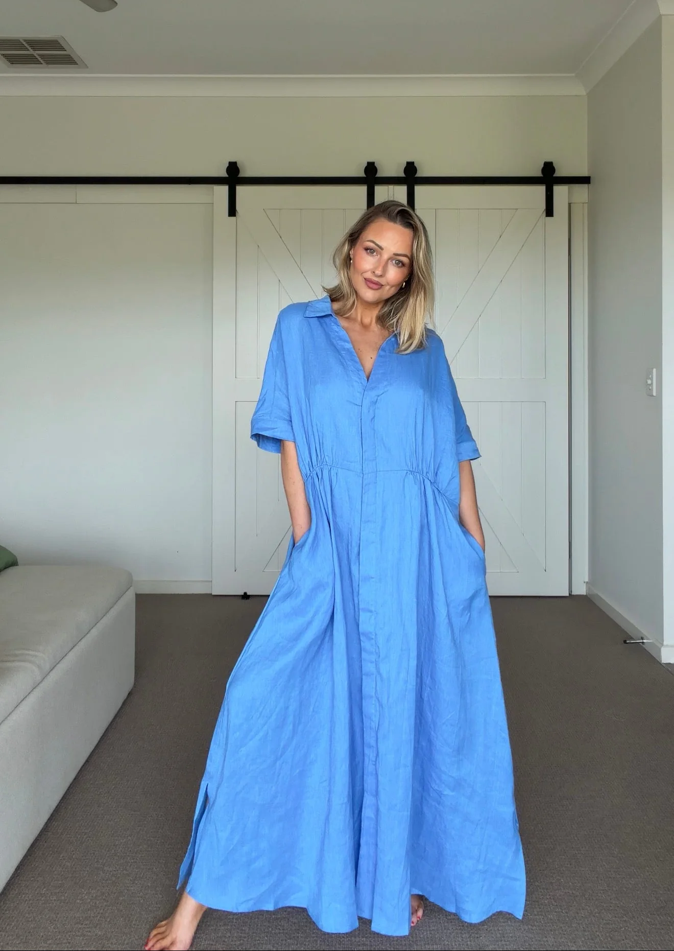 MAKILA Dress Cornflour Blue - Image 4