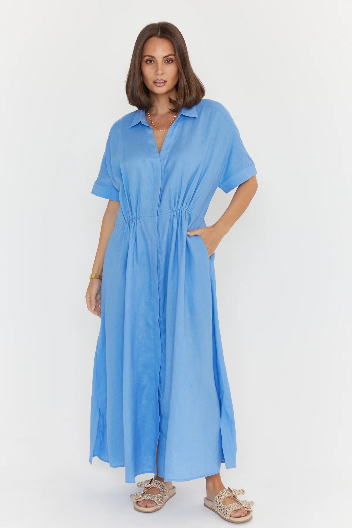MAKILA Dress Cornflour Blue - Image 7