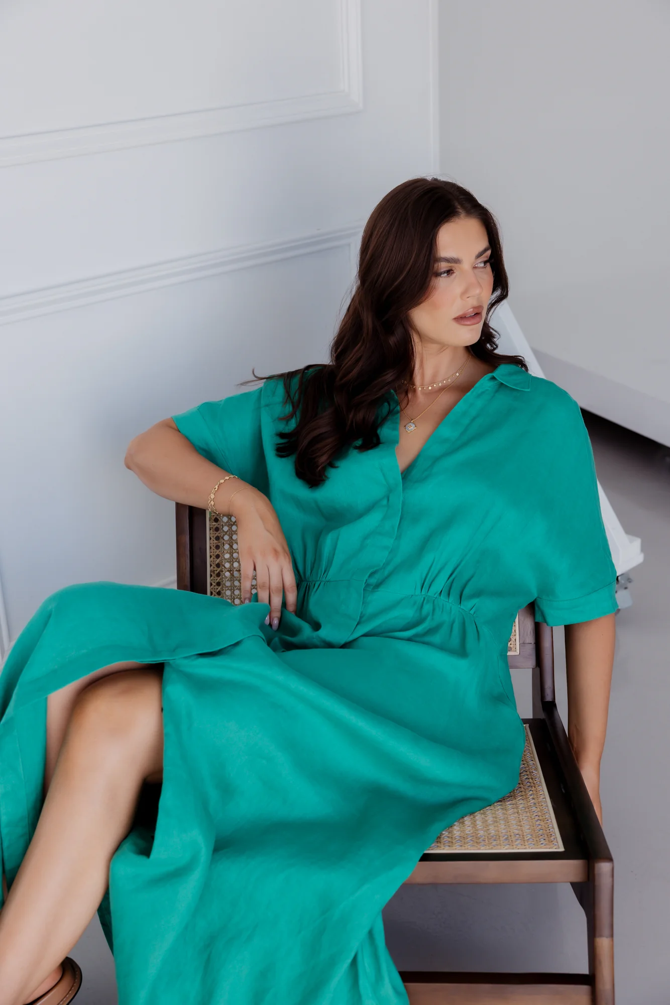 MAKILA Dress Emerald - Image 5