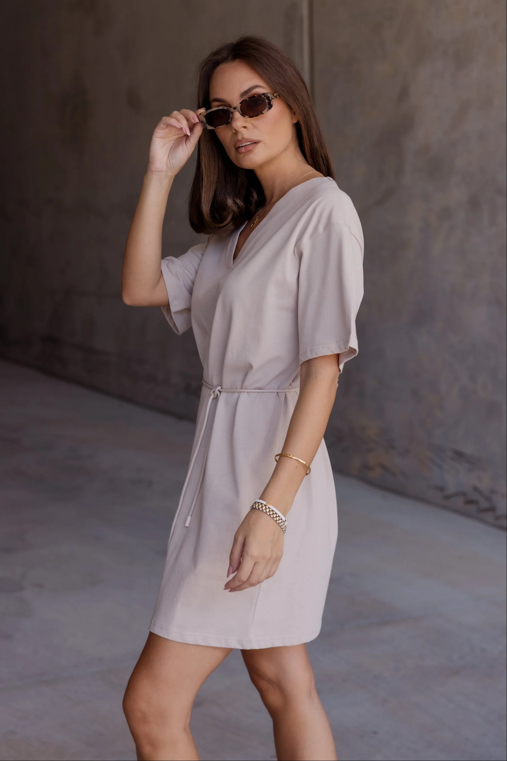 NIX Mini Dress Stone - Image 4