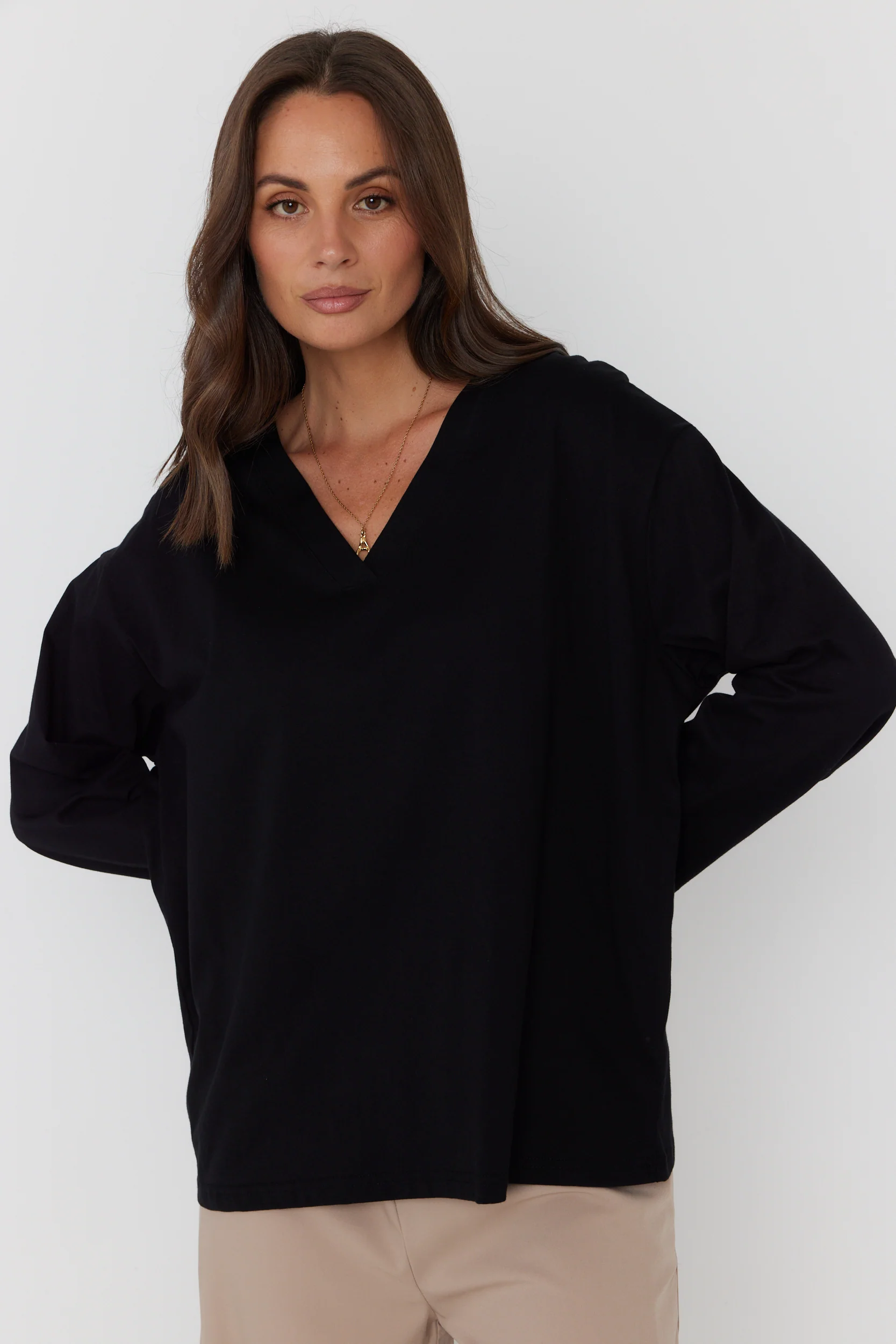 NIX V Long Sleeve Top Black - Image 6