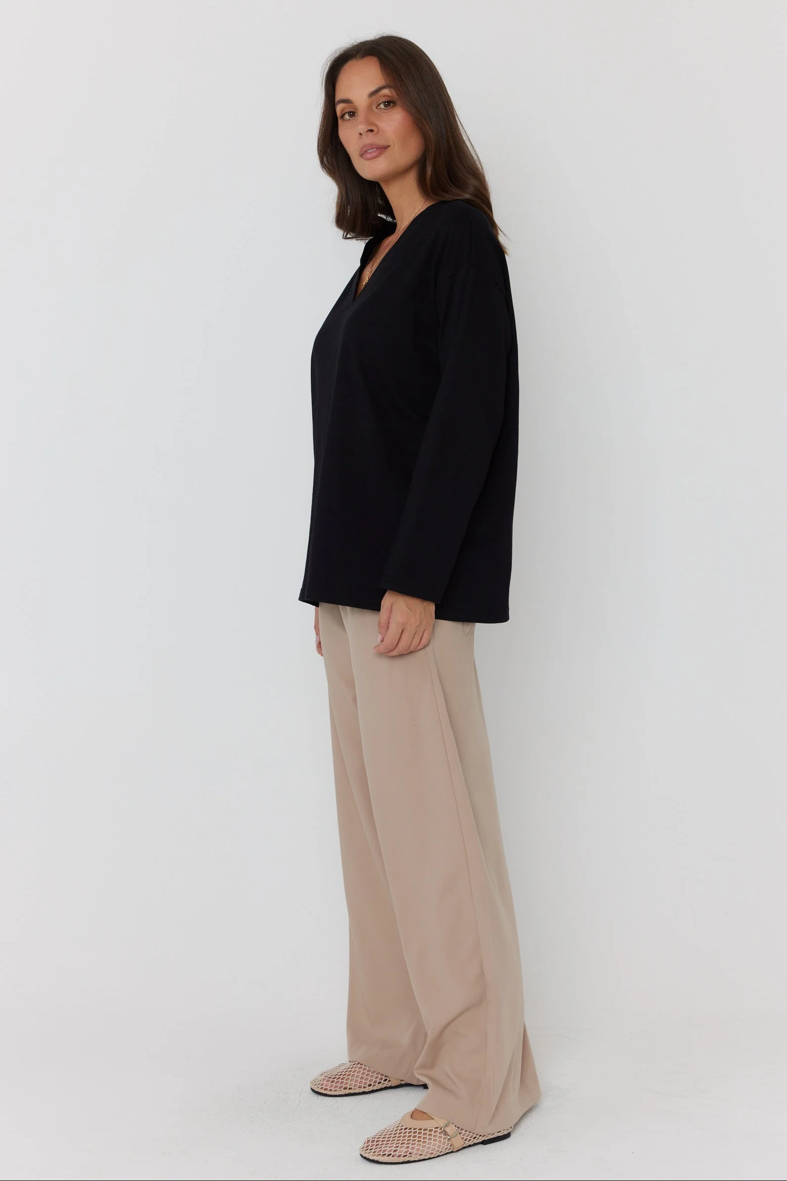 NIX V Long Sleeve Top Black - Image 8