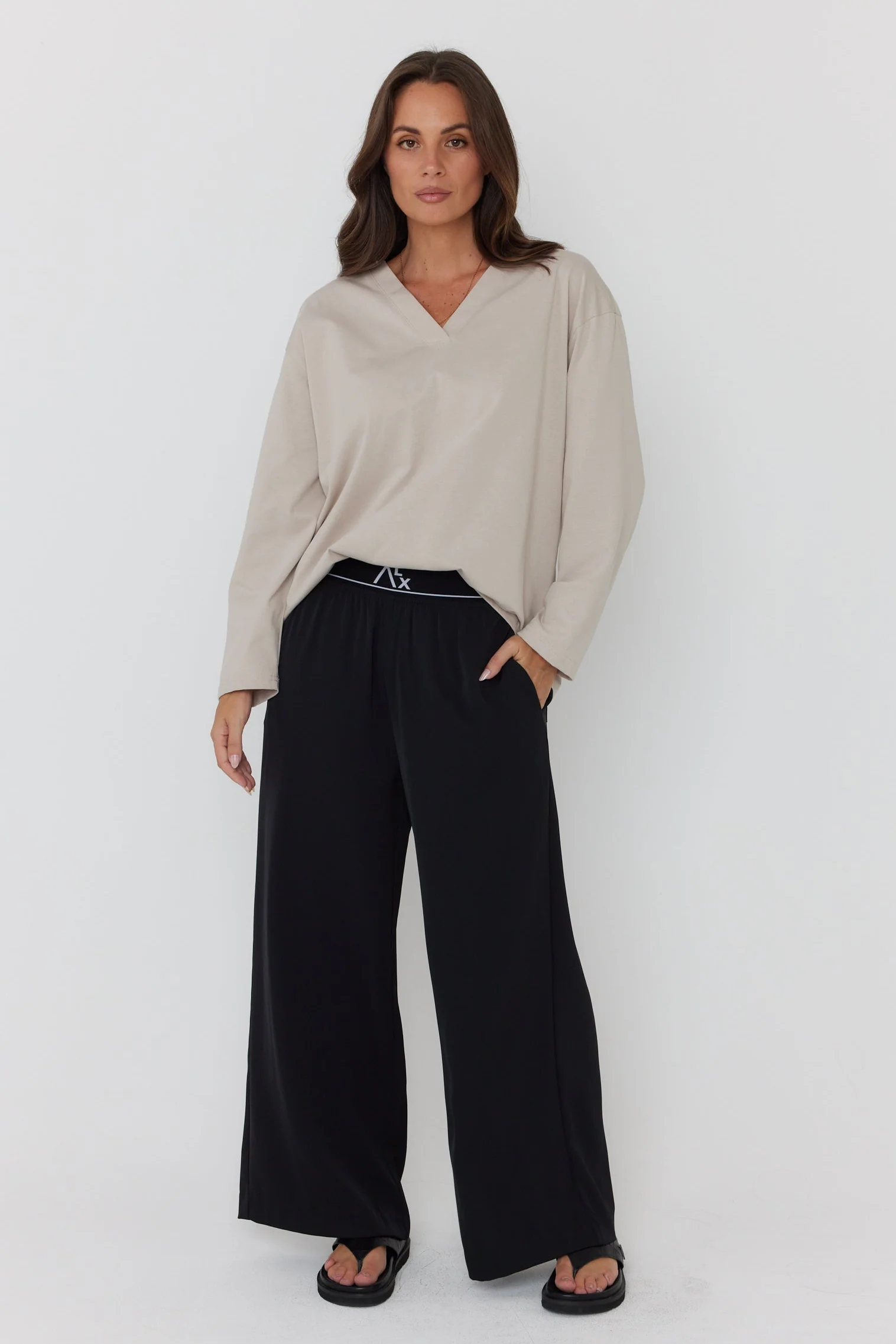 NIX V Long Sleeve Top Stone - Image 7