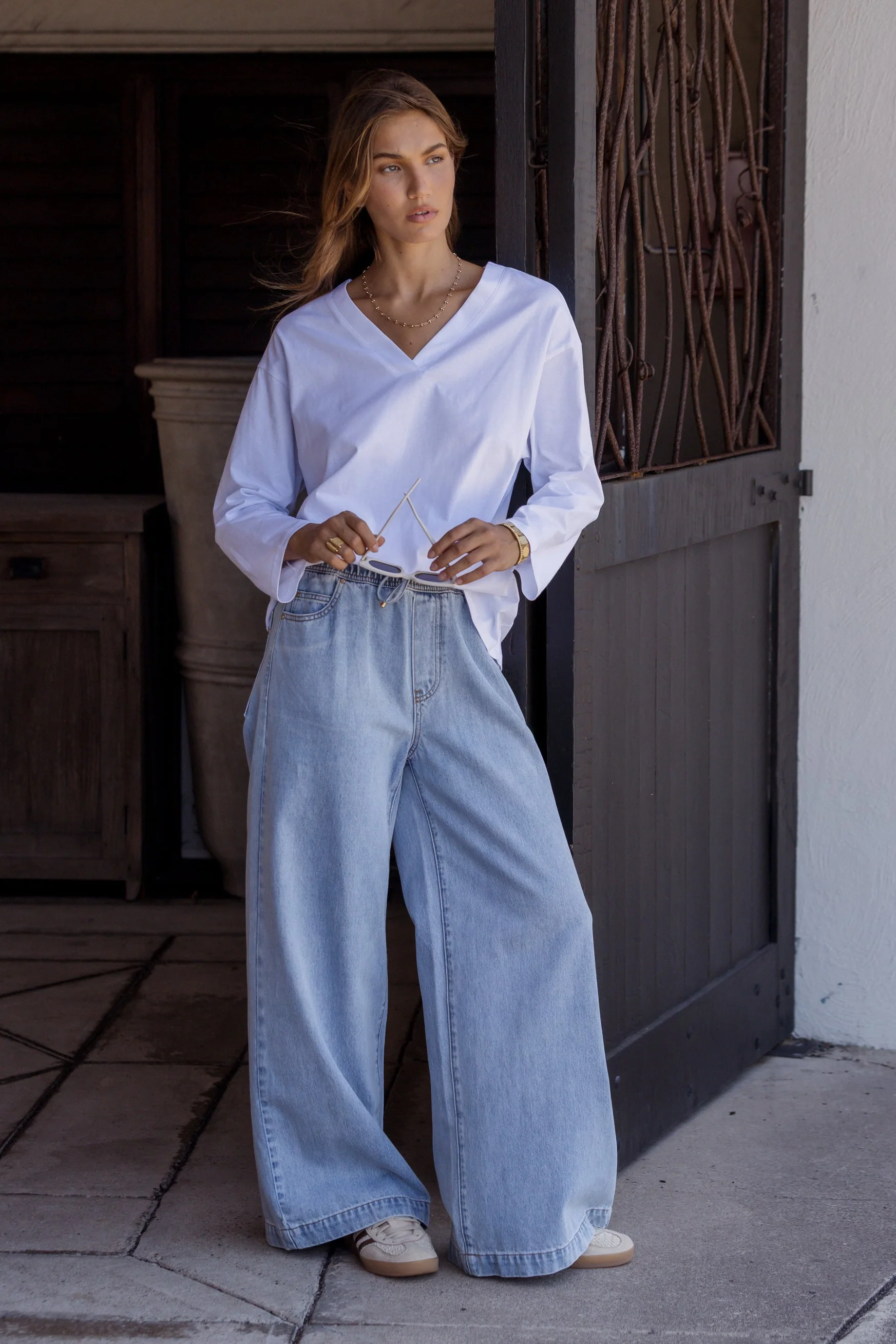 NIX V Long Sleeve Top White - Image 4