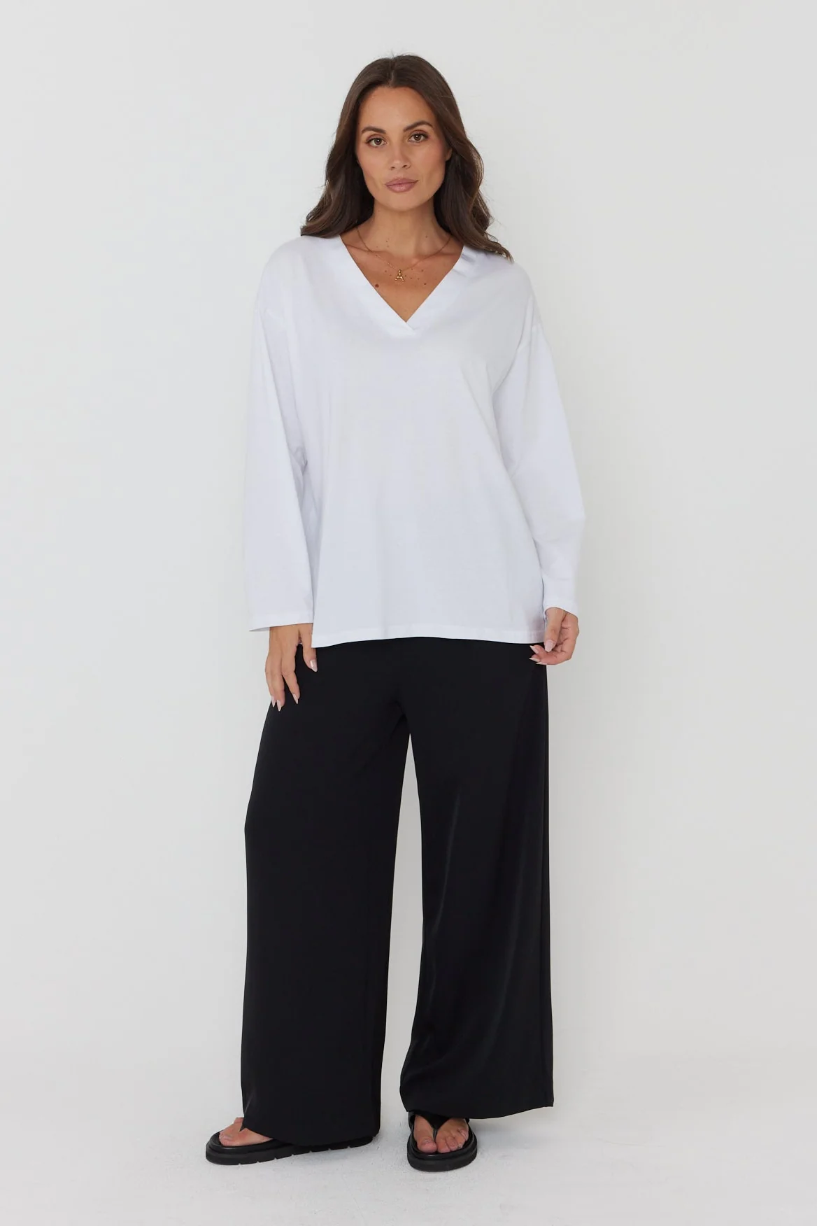 NIX V Long Sleeve Top White - Image 5