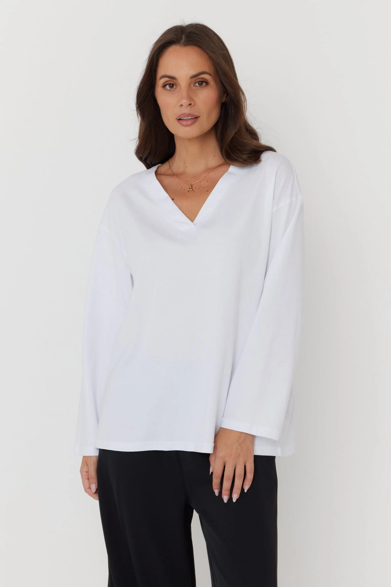 NIX V Long Sleeve Top White - Image 6