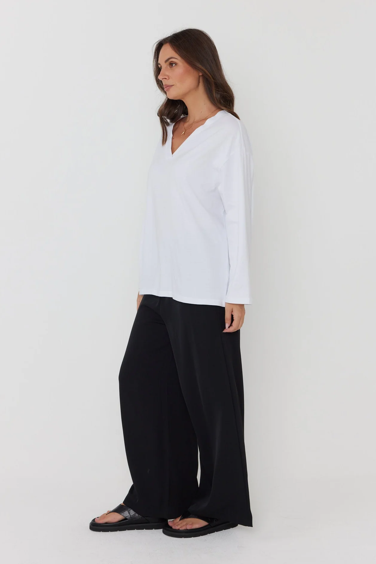 NIX V Long Sleeve Top White - Image 8