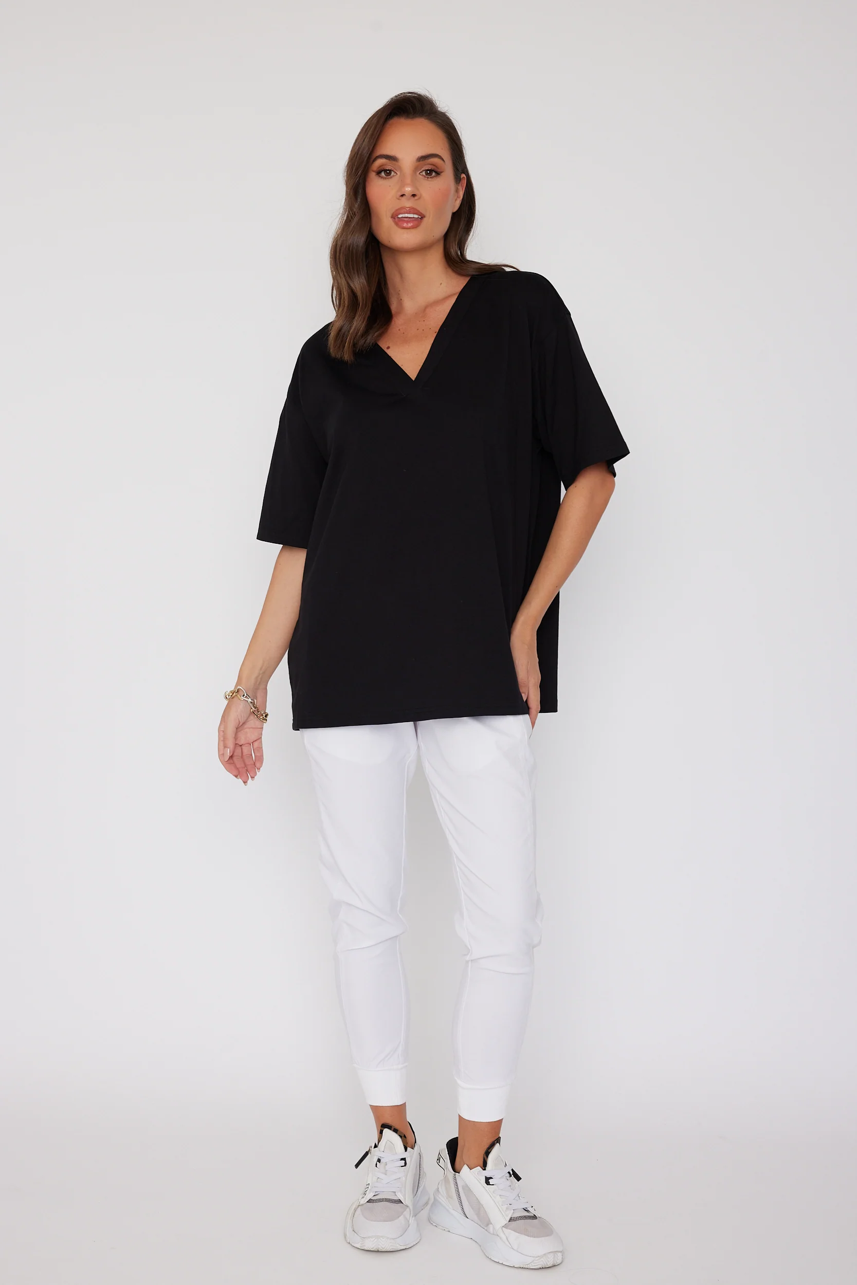 NIX V-Neck T-Shirt Black - Image 5