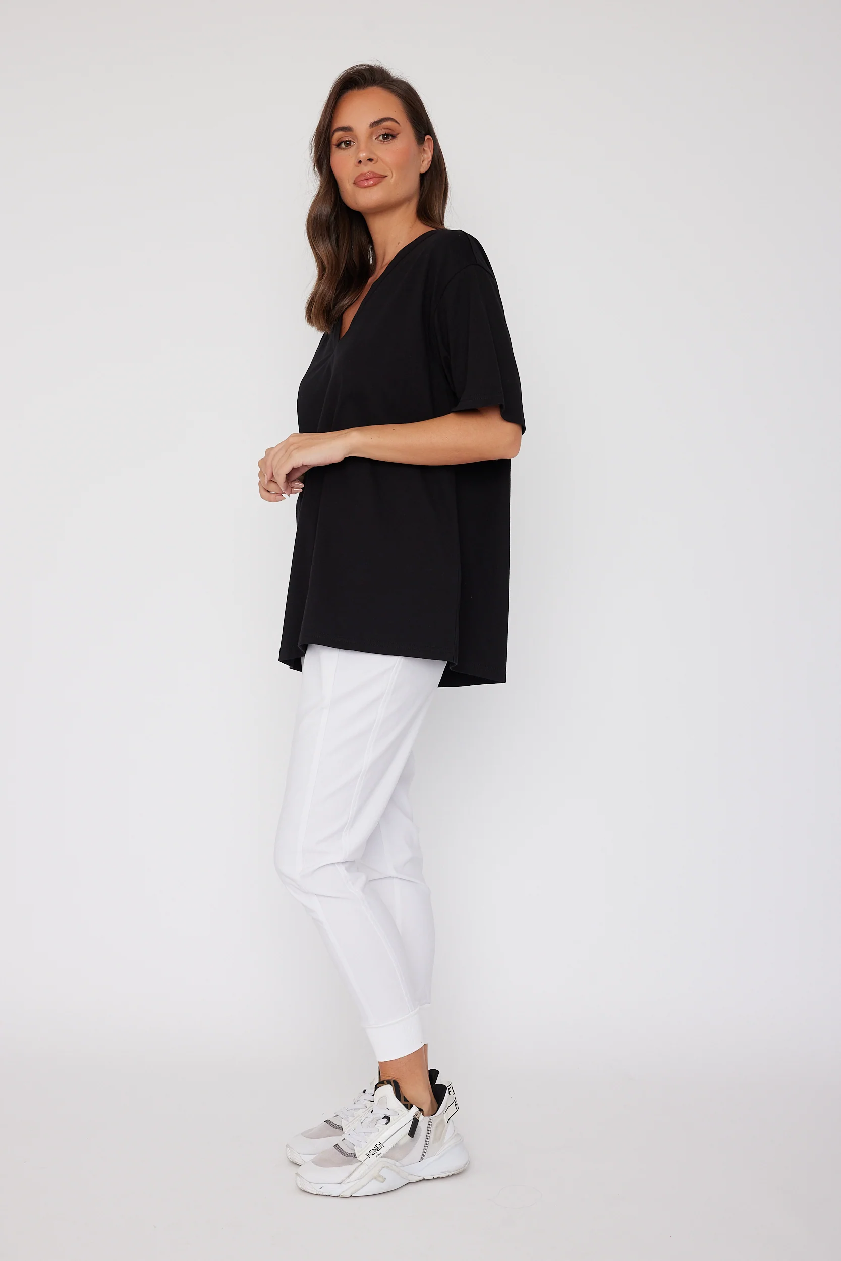 NIX V-Neck T-Shirt Black - Image 7