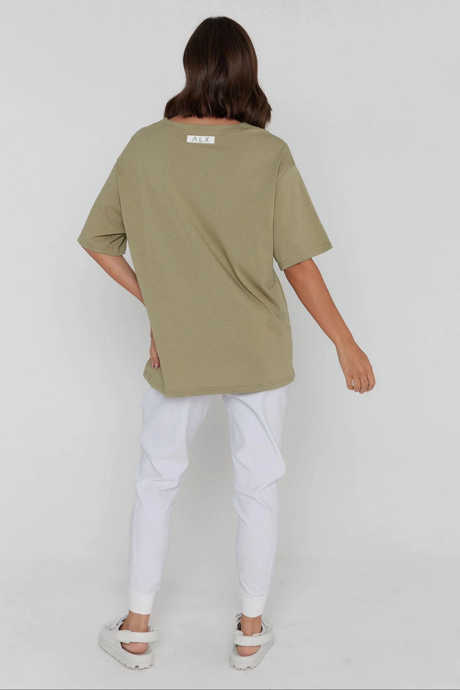 NIX V-Neck T-Shirt Green Taupe - Image 8