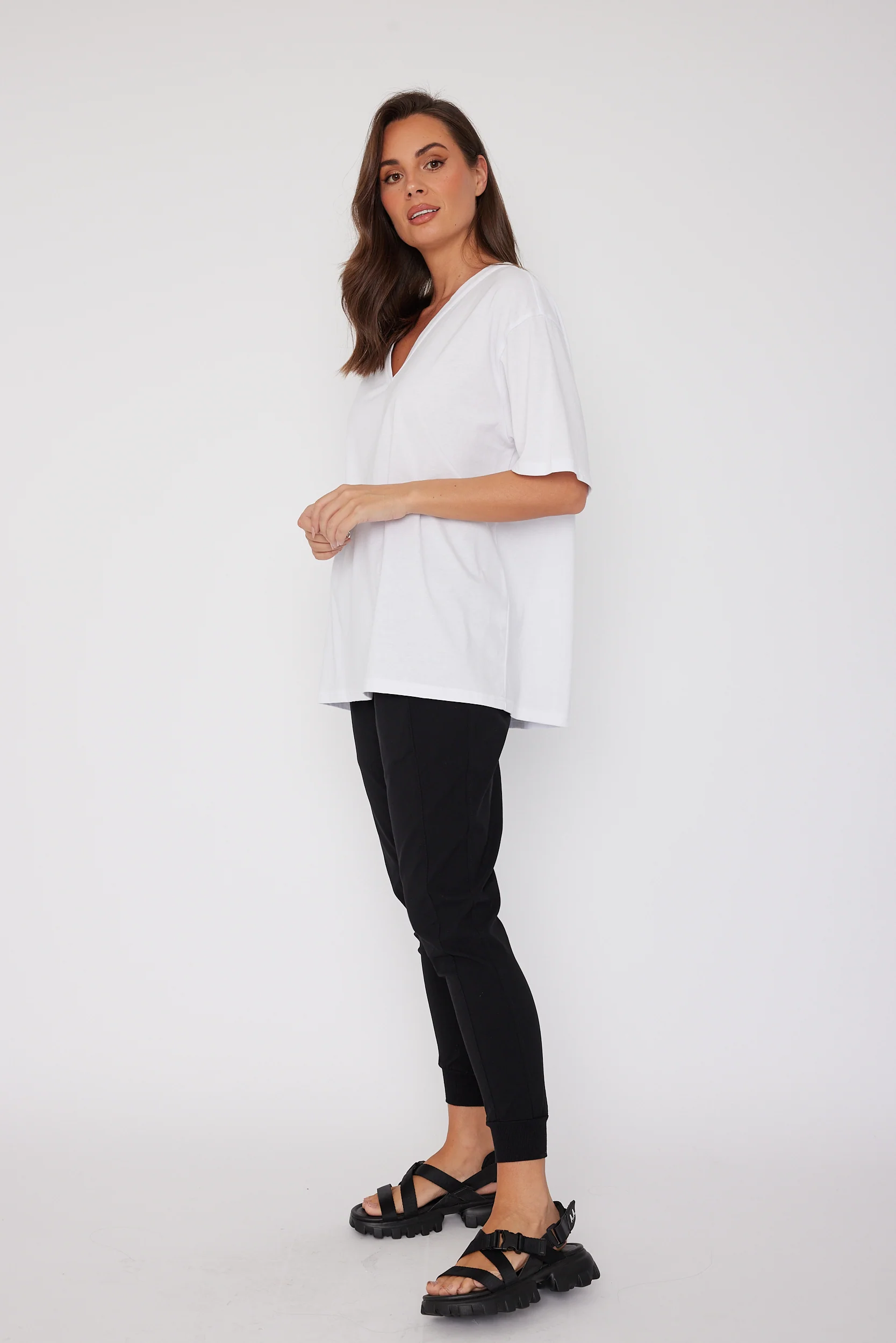 NIX V-Neck T-Shirt White - Image 7