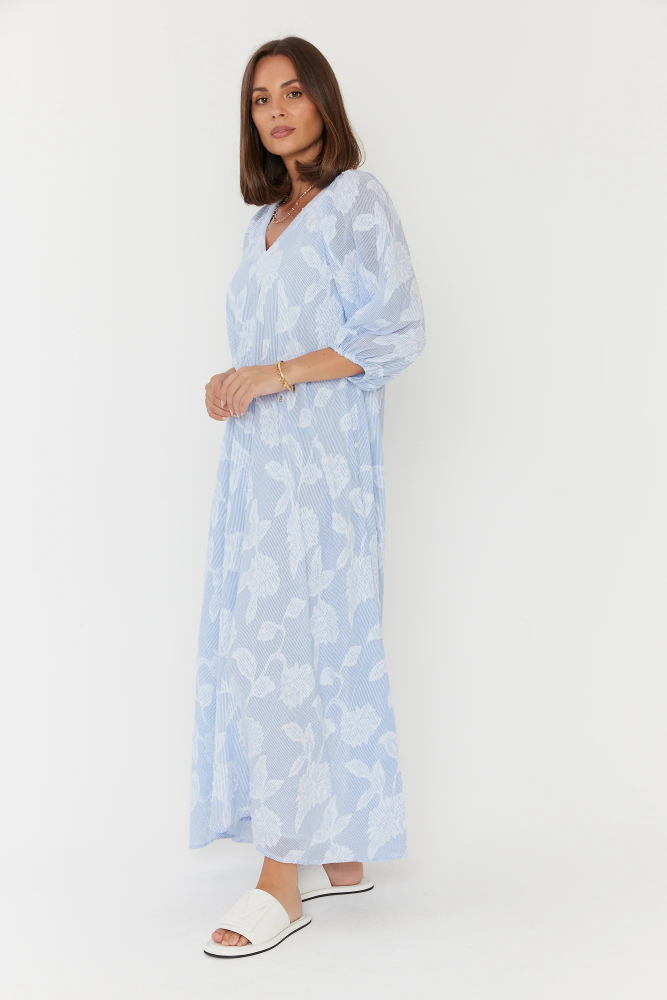 OLIVIERA Dress Blue - Image 10