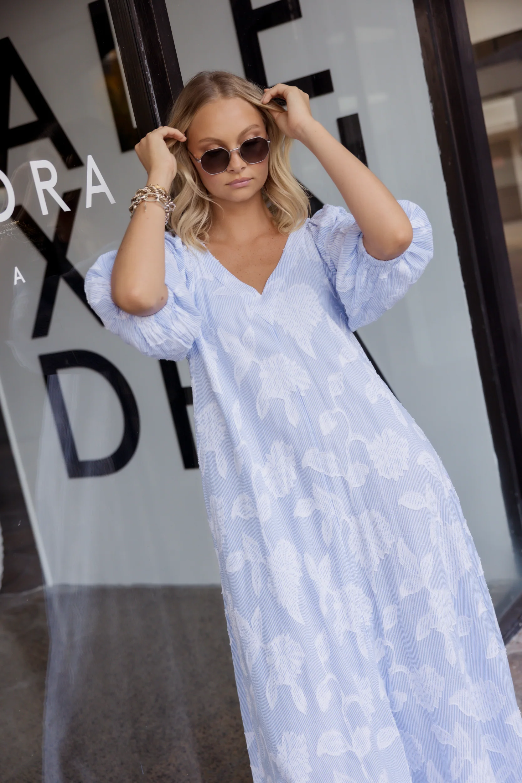 OLIVIERA Dress Blue - Image 2