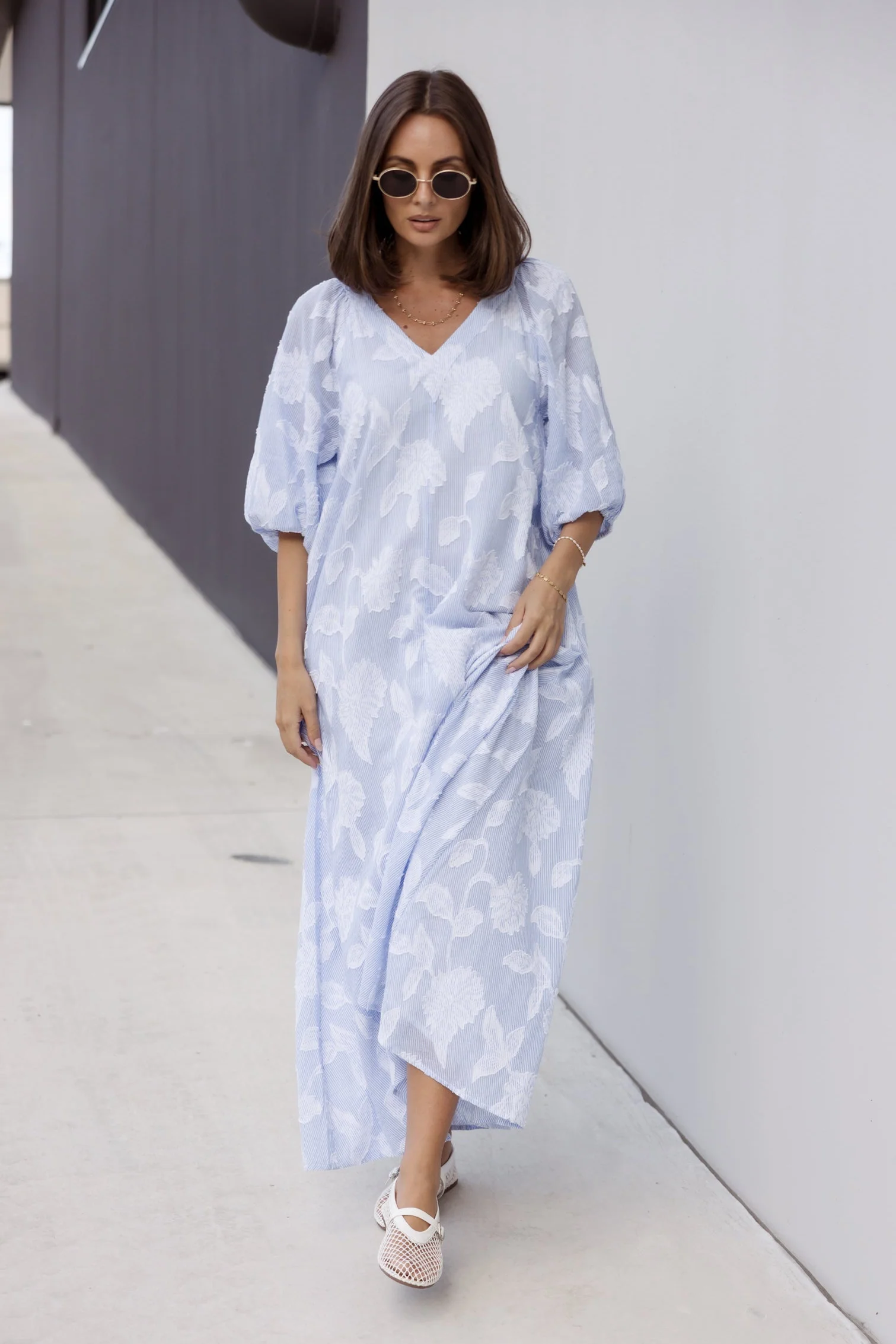 OLIVIERA Dress Blue - Image 3