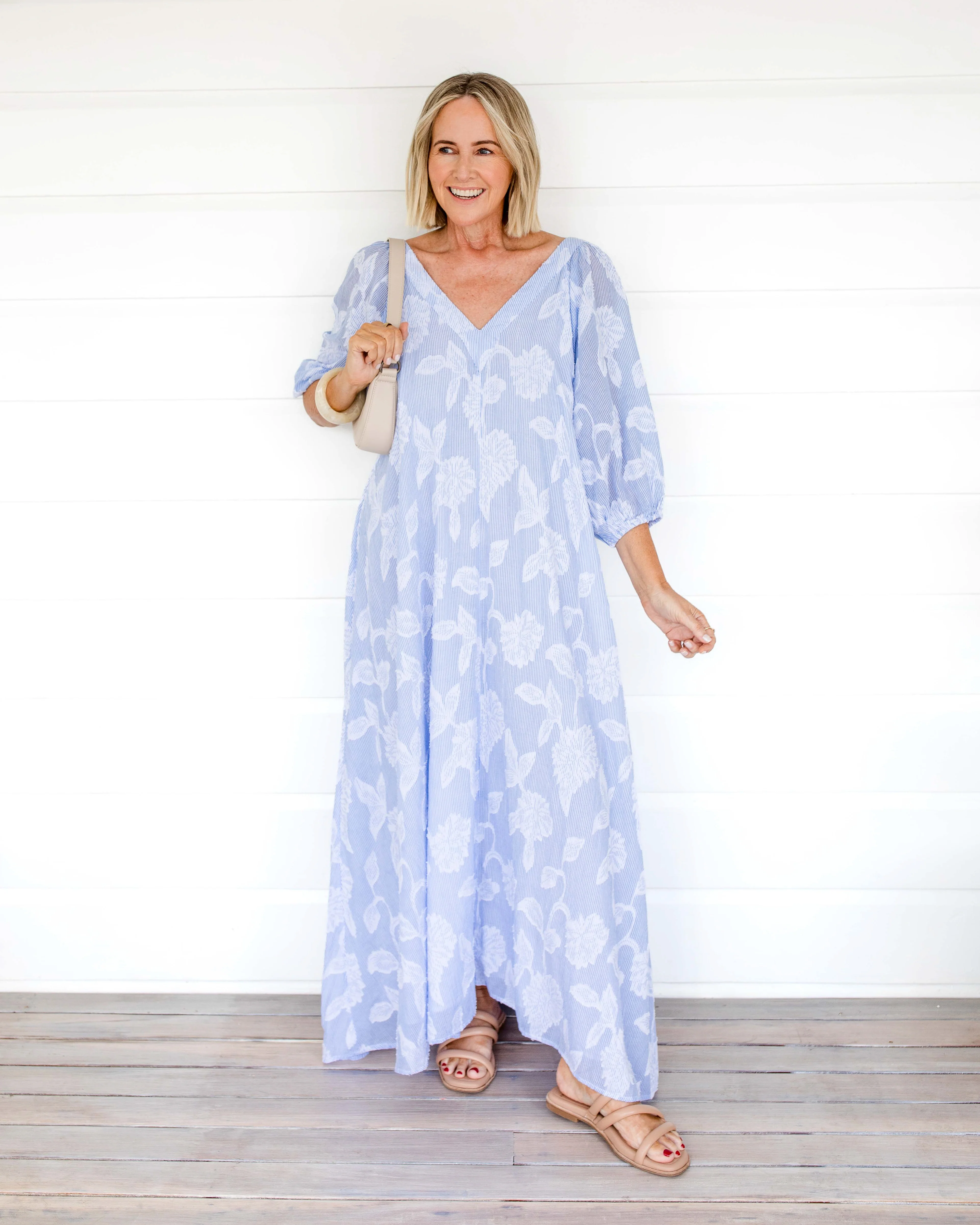 OLIVIERA Dress Blue - Image 4