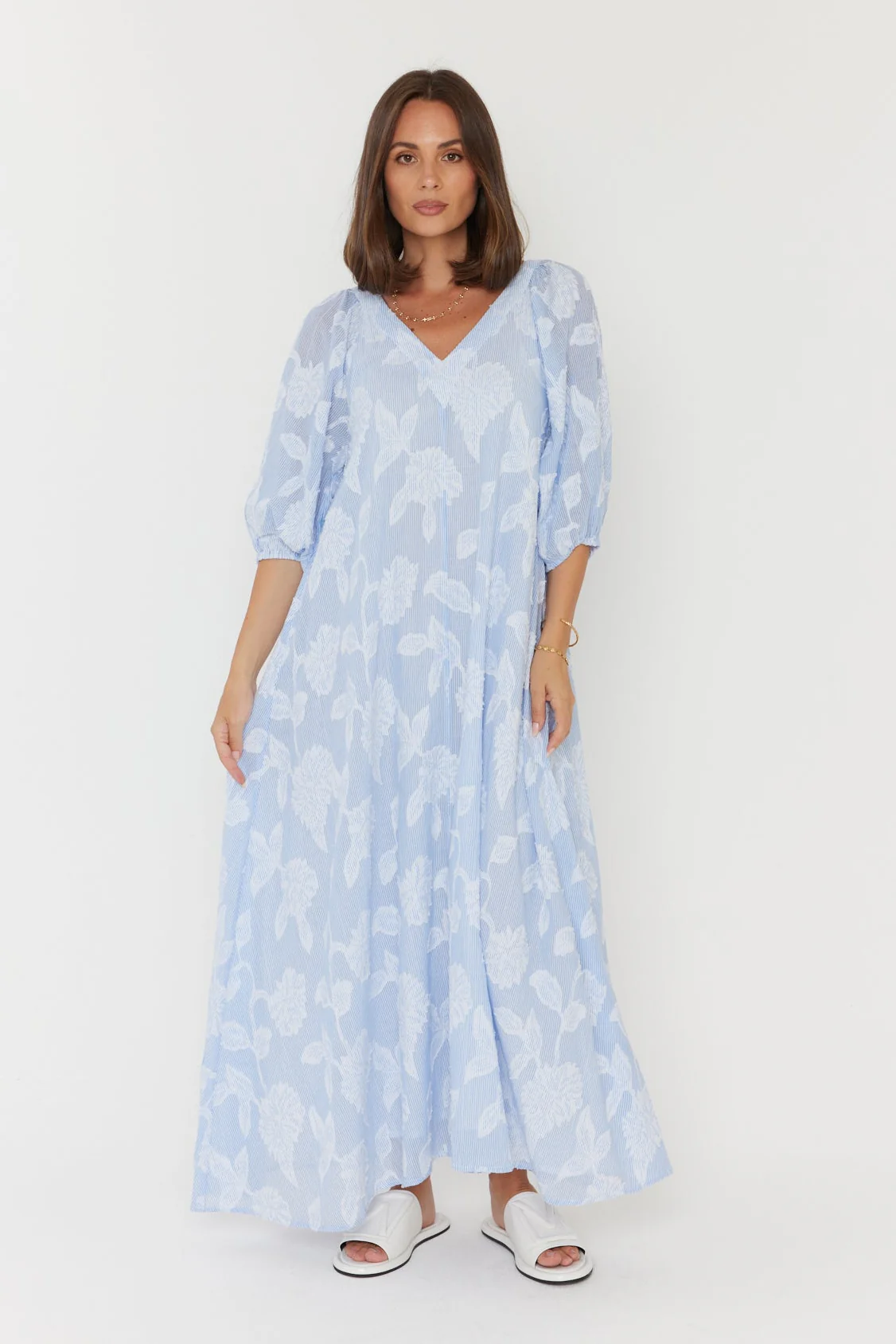 OLIVIERA Dress Blue - Image 6