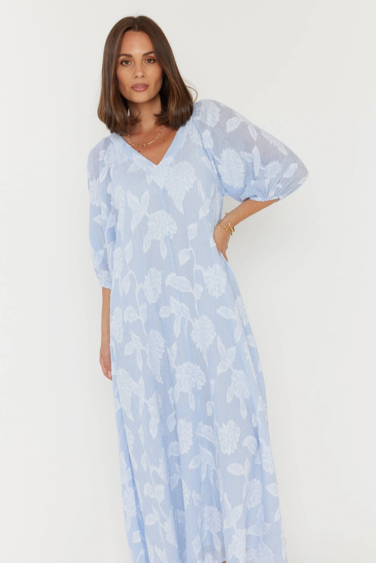 OLIVIERA Dress Blue - Image 7