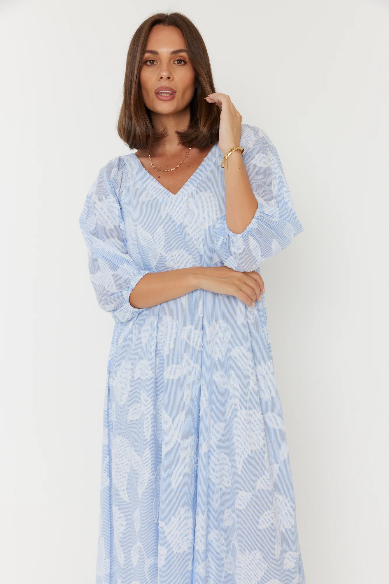 OLIVIERA Dress Blue - Image 9